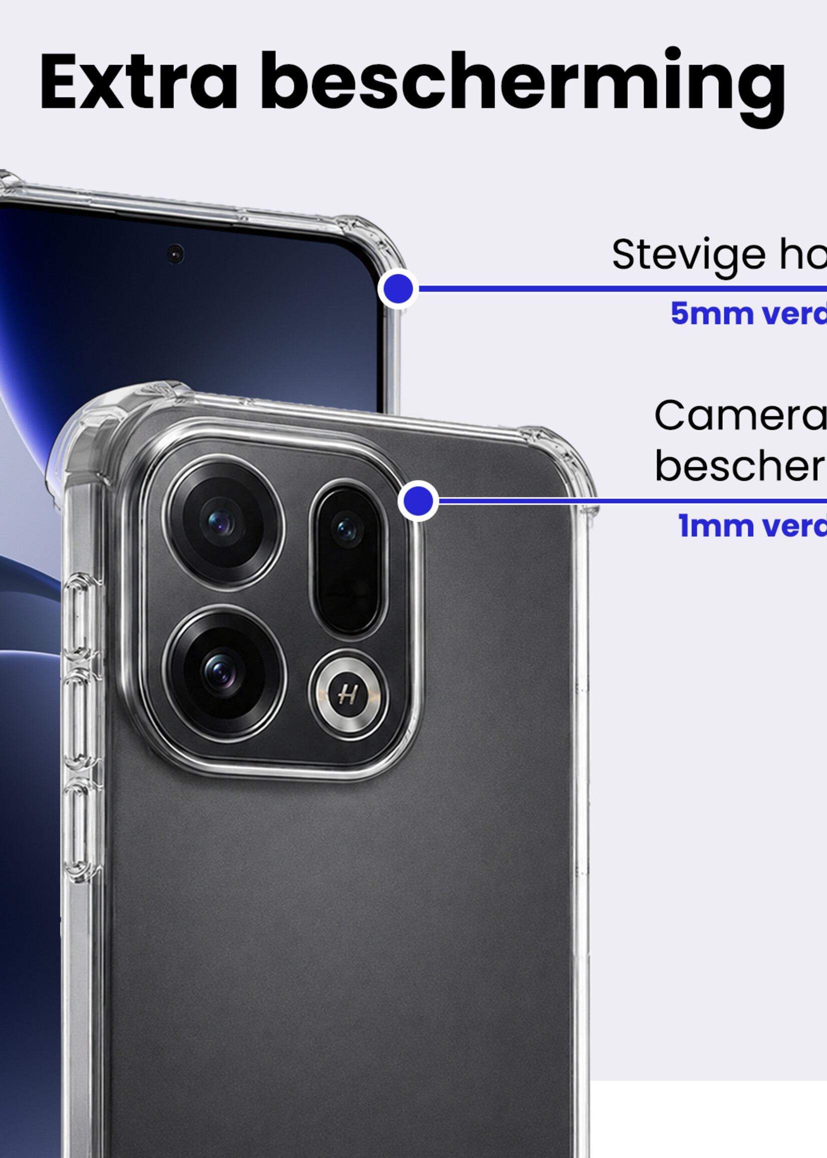 BTH BTH OPPO Find X9 Hoesje Shockproof - Transparant