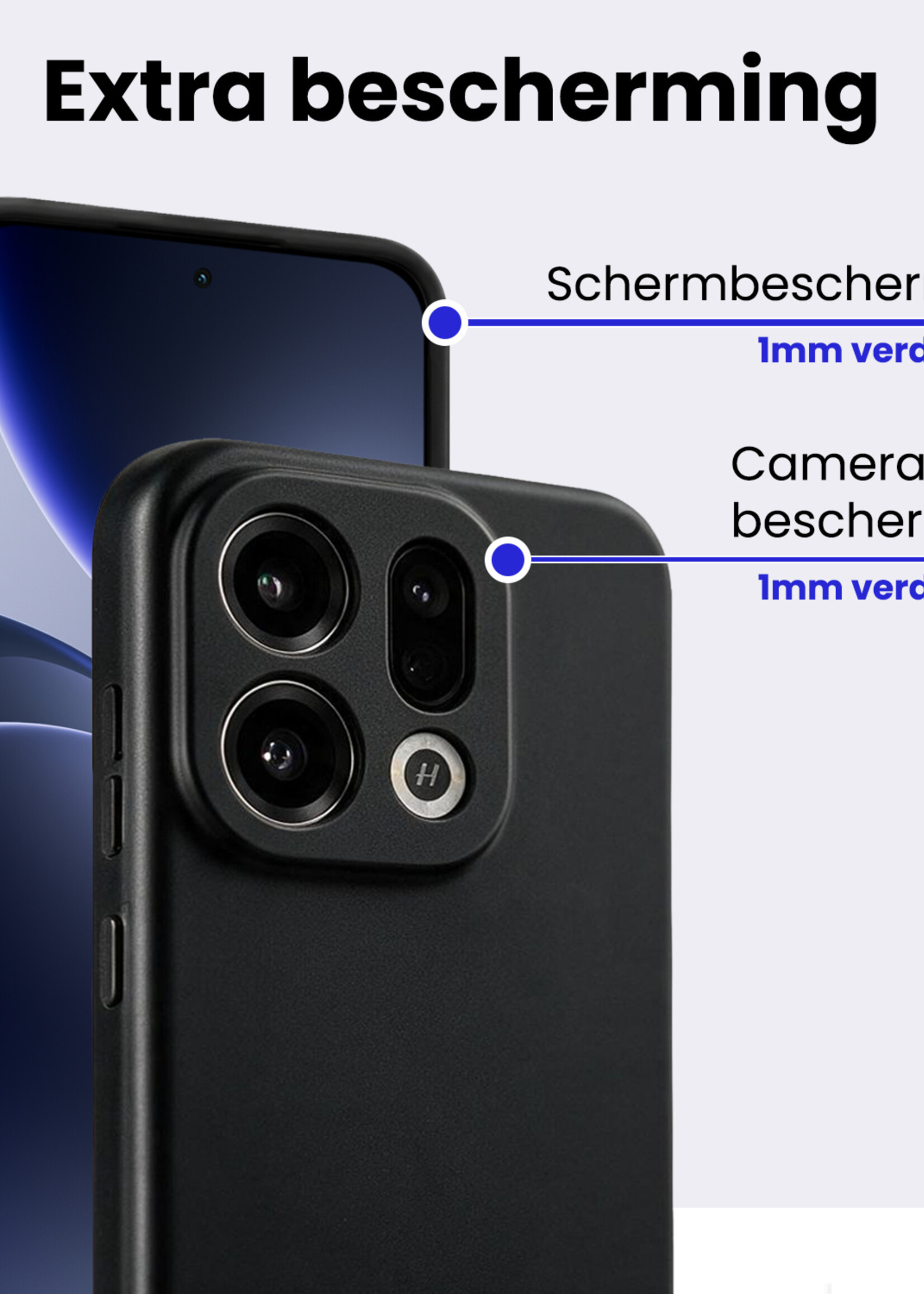 BTH BTH OPPO Find X9 Hoesje Siliconen - Zwart