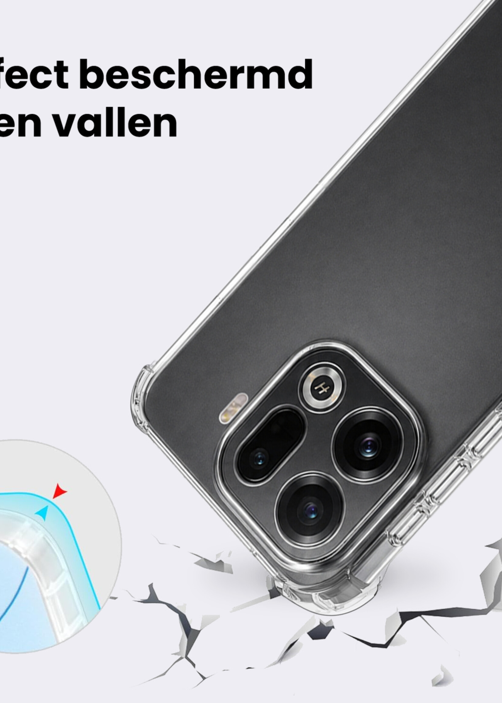 BTH BTH OPPO Find X9 Pro Hoesje Shockproof Met 2x Screenprotector