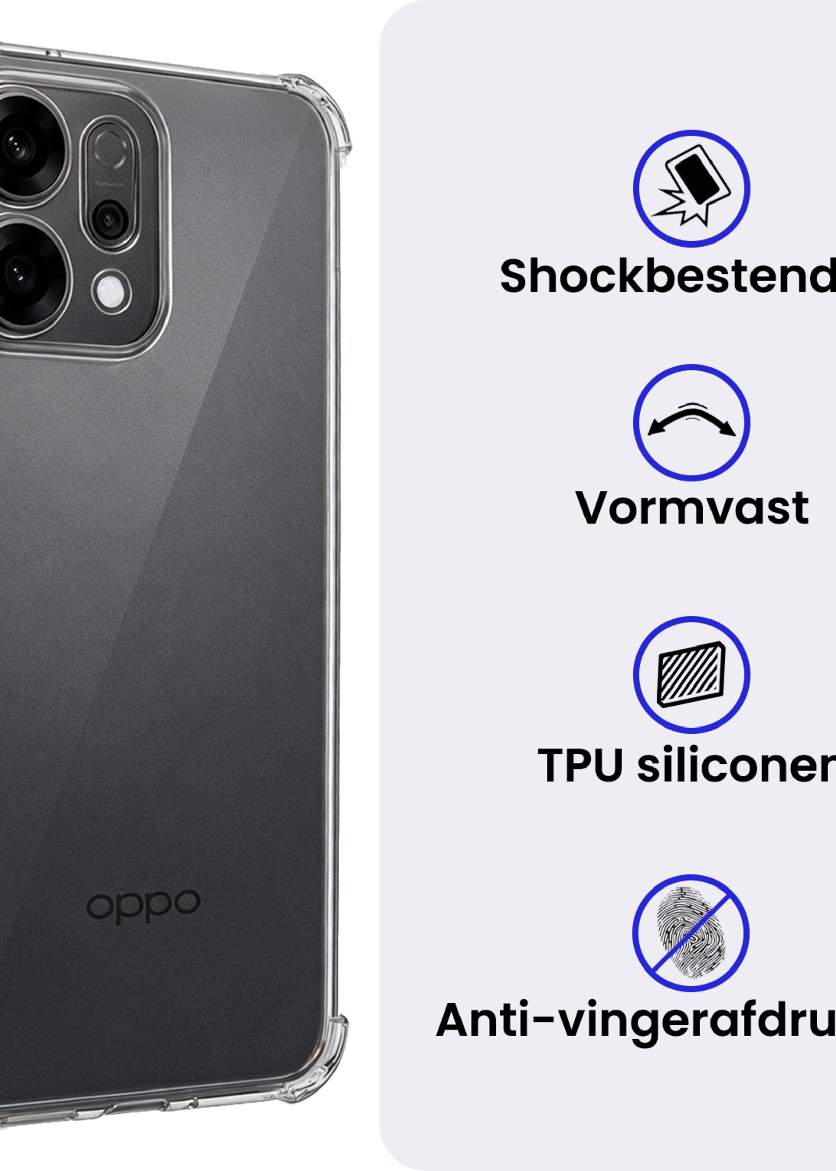 BTH BTH OPPO Reno14 Hoesje Shockproof Met 2x Screenprotector