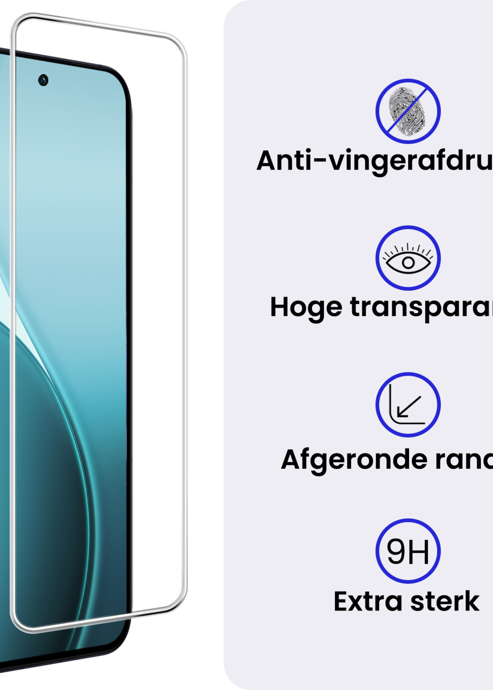 BTH BTH OPPO Reno14 Hoesje Shockproof Met 2x Screenprotector