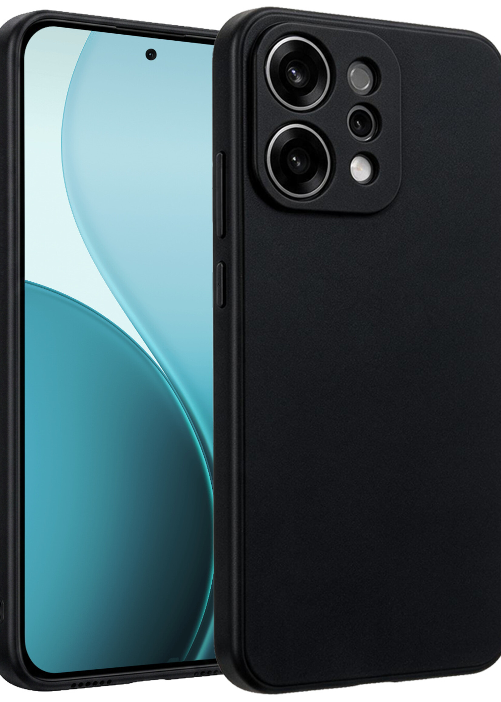 BTH BTH OPPO Reno14 Hoesje Siliconen - Zwart