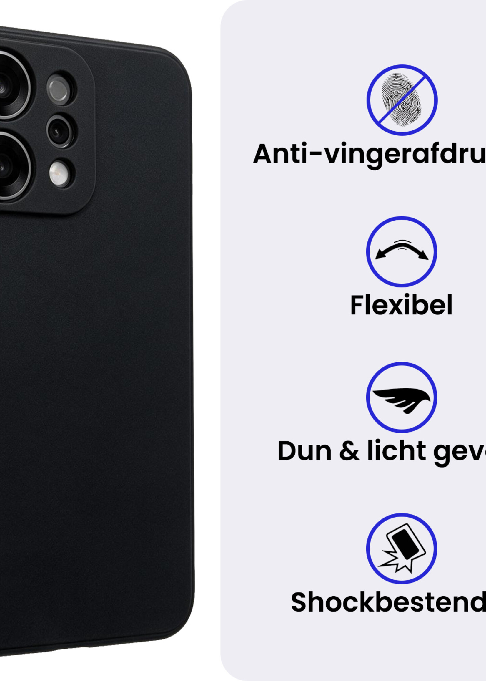 BTH BTH OPPO Reno14 Hoesje Siliconen - Zwart