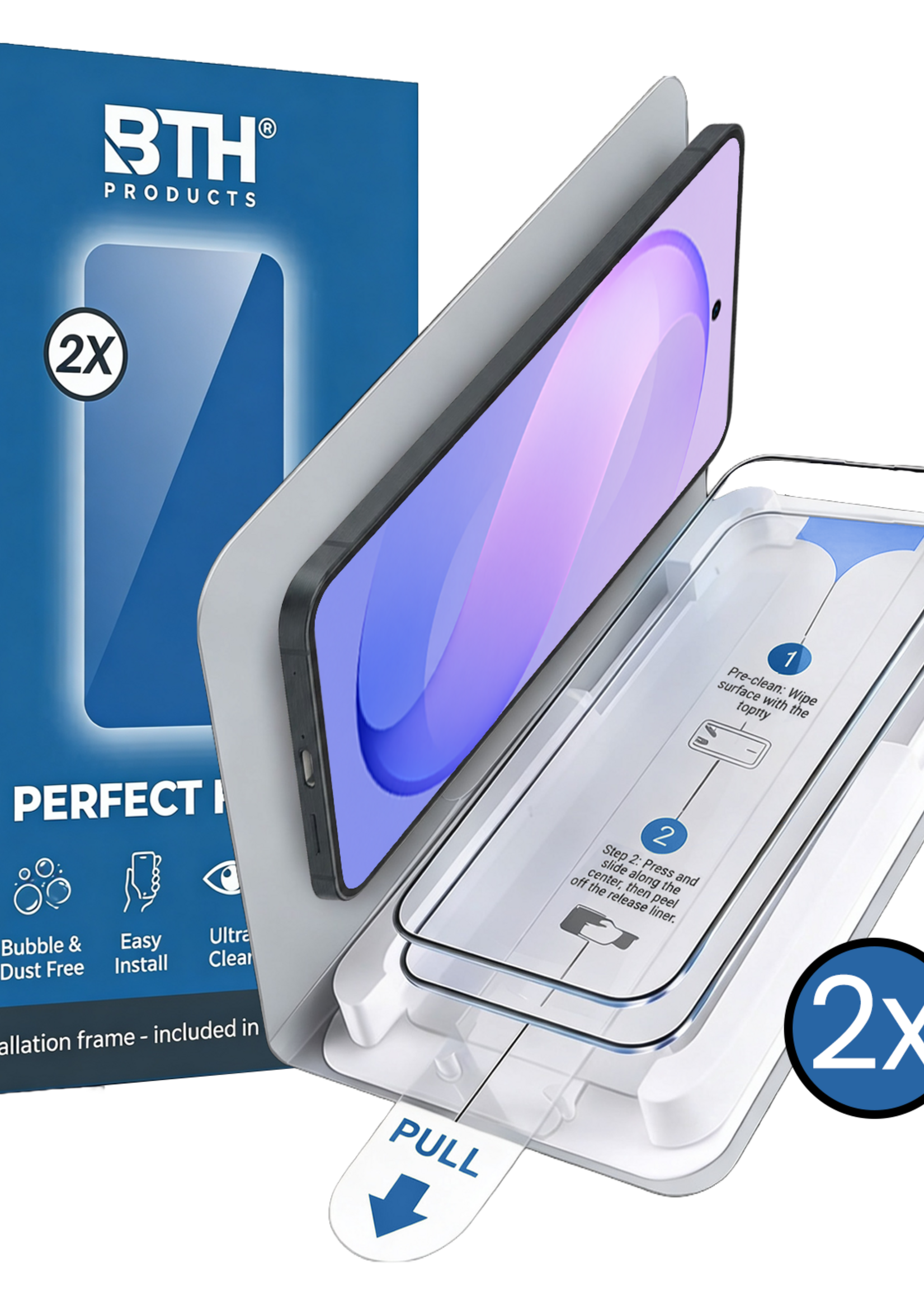 BTH BTH Samsung Galaxy S26 FE Screenprotector Perfect Fit Kit - 2 PACK