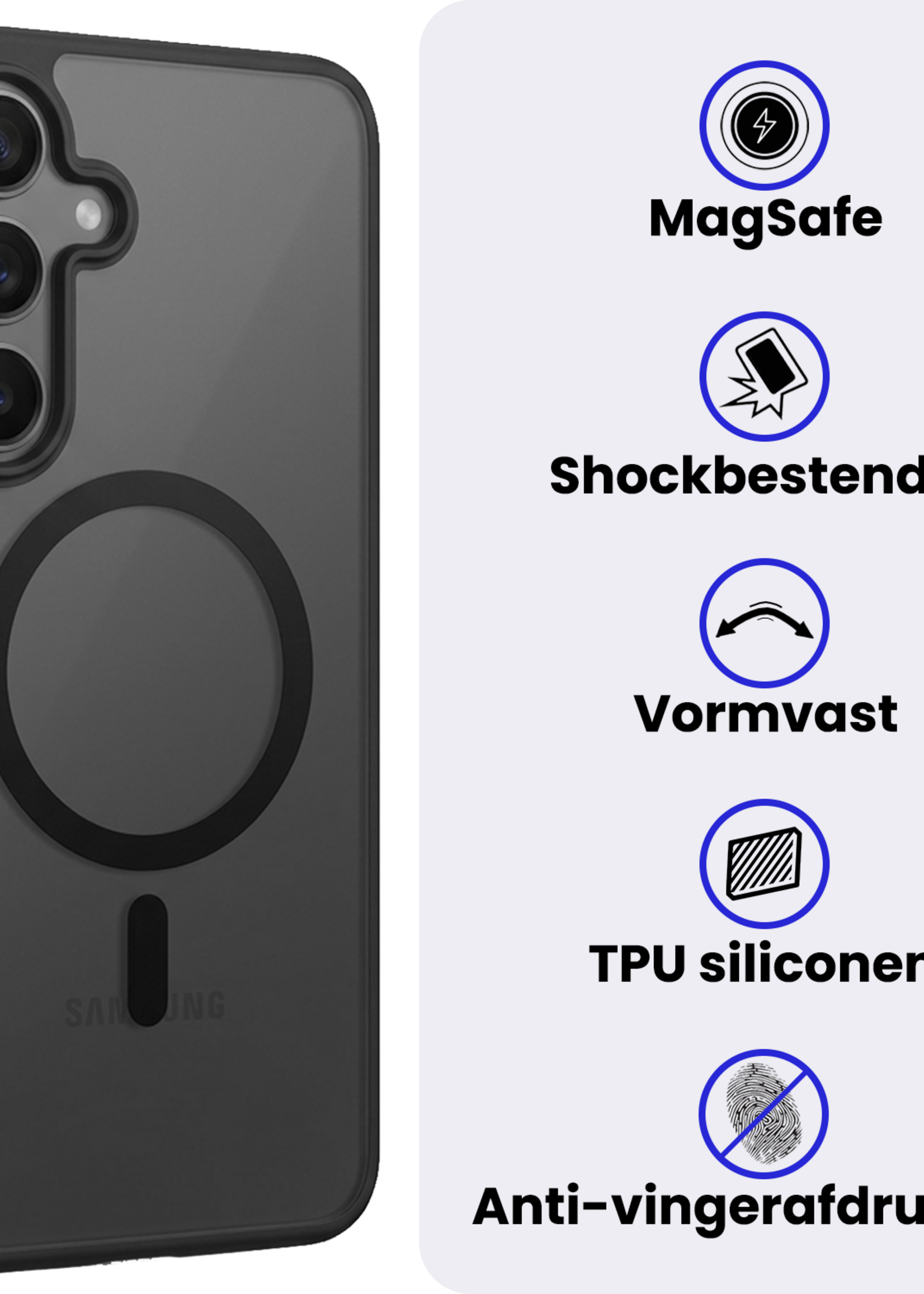 BTH BTH Samsung Galaxy S26 FE Magsafe Hoesje - Zwart