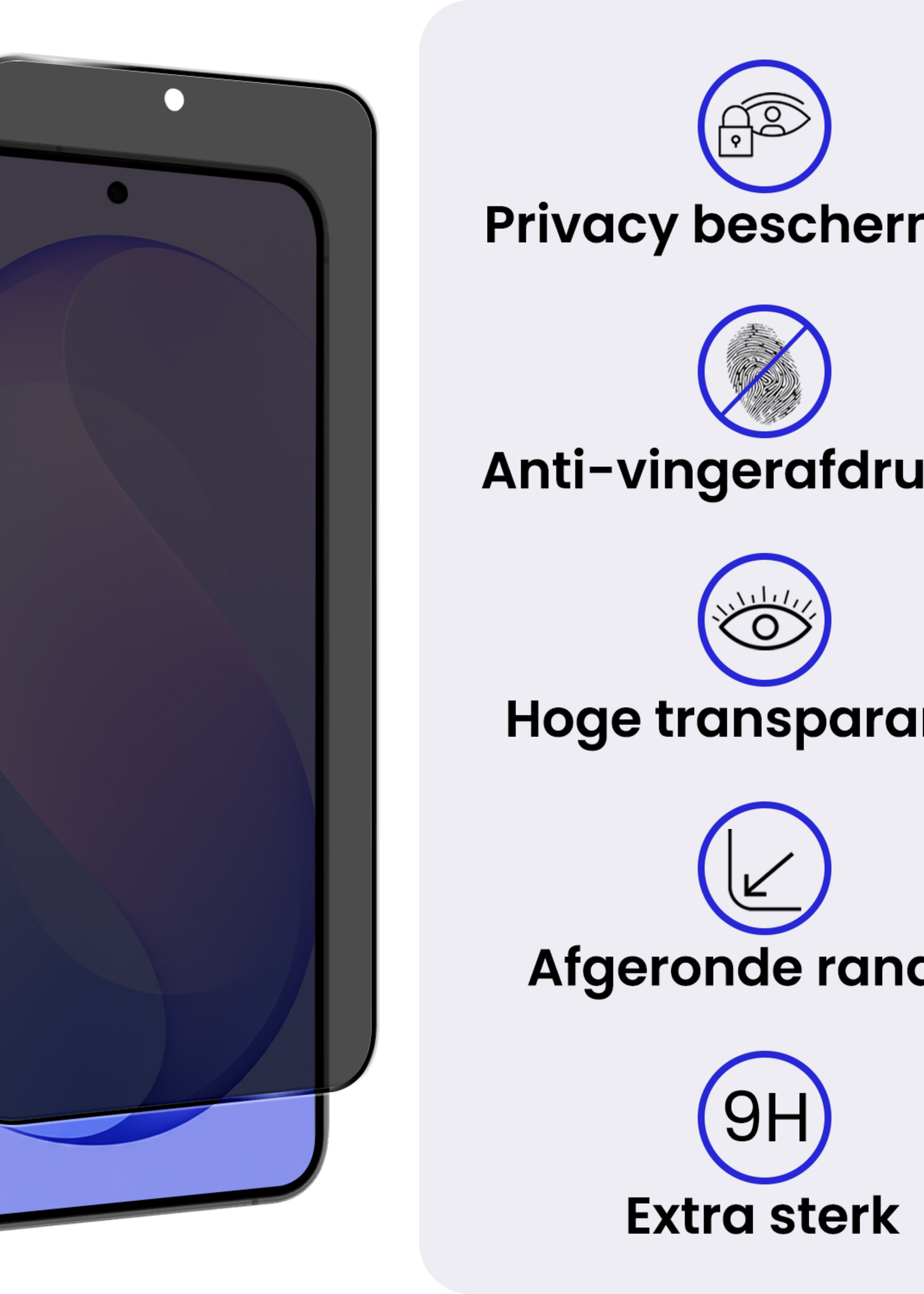 BTH BTH Samsung Galaxy S26 FE Screenprotector Glas Privacy - 2 PACK