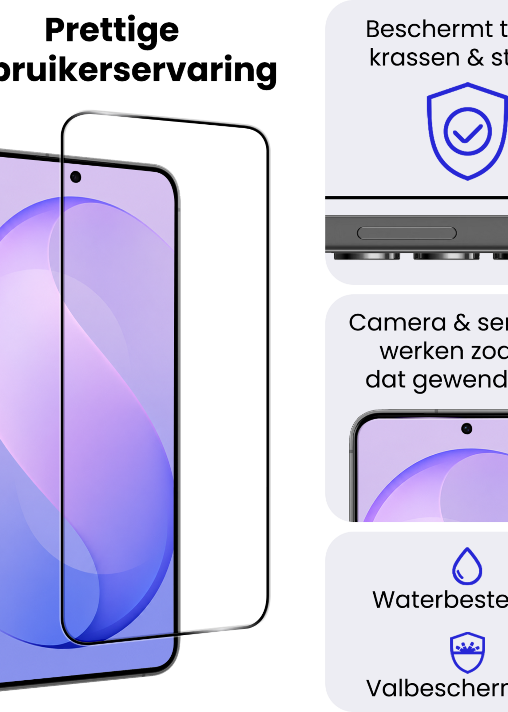 BTH BTH Samsung Galaxy S26 FE Screenprotector Glas Full Cover - 2 PACK