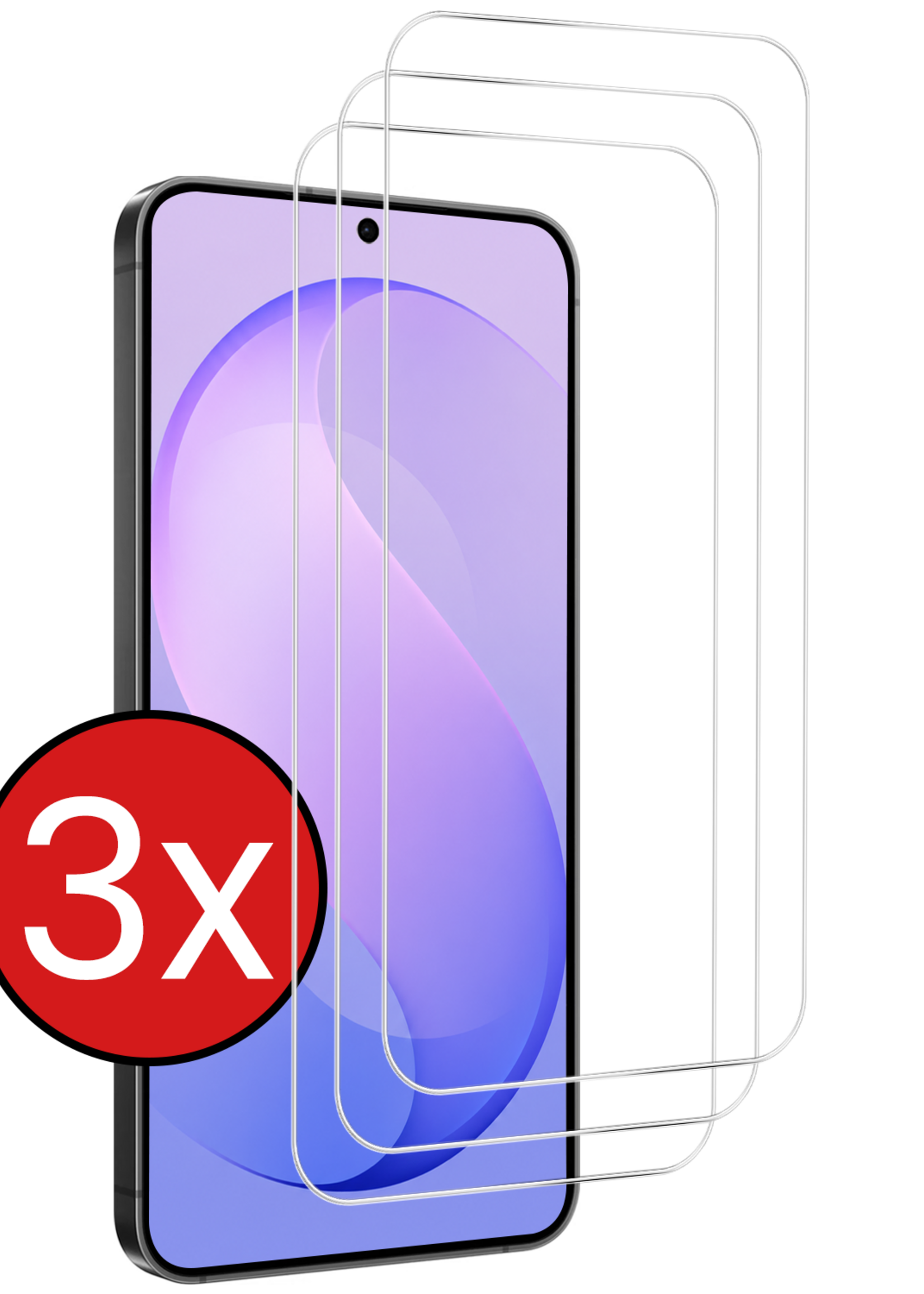 BTH BTH Samsung Galaxy S26 FE Screenprotector Glas - 3 PACK