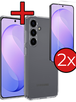 BTH BTH Samsung Galaxy S26 FE Hoesje Siliconen Met 2x Screenprotector - Transparant
