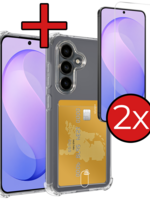 BTH BTH Samsung Galaxy S26 FE Hoesje Pashouder Met 2x Screenprotector
