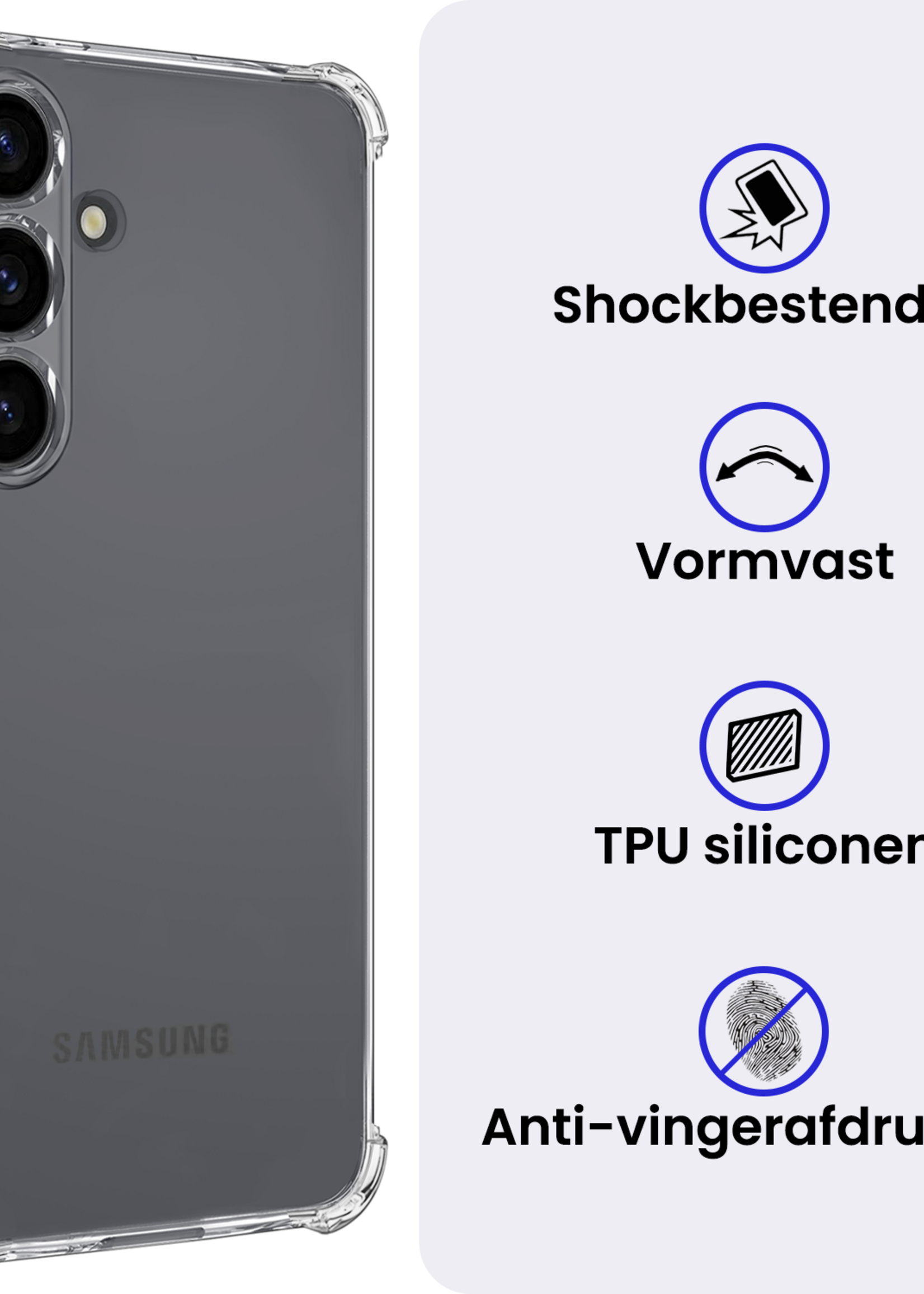 BTH BTH Samsung Galaxy S26 FE Hoesje Shockproof Met Screenprotector