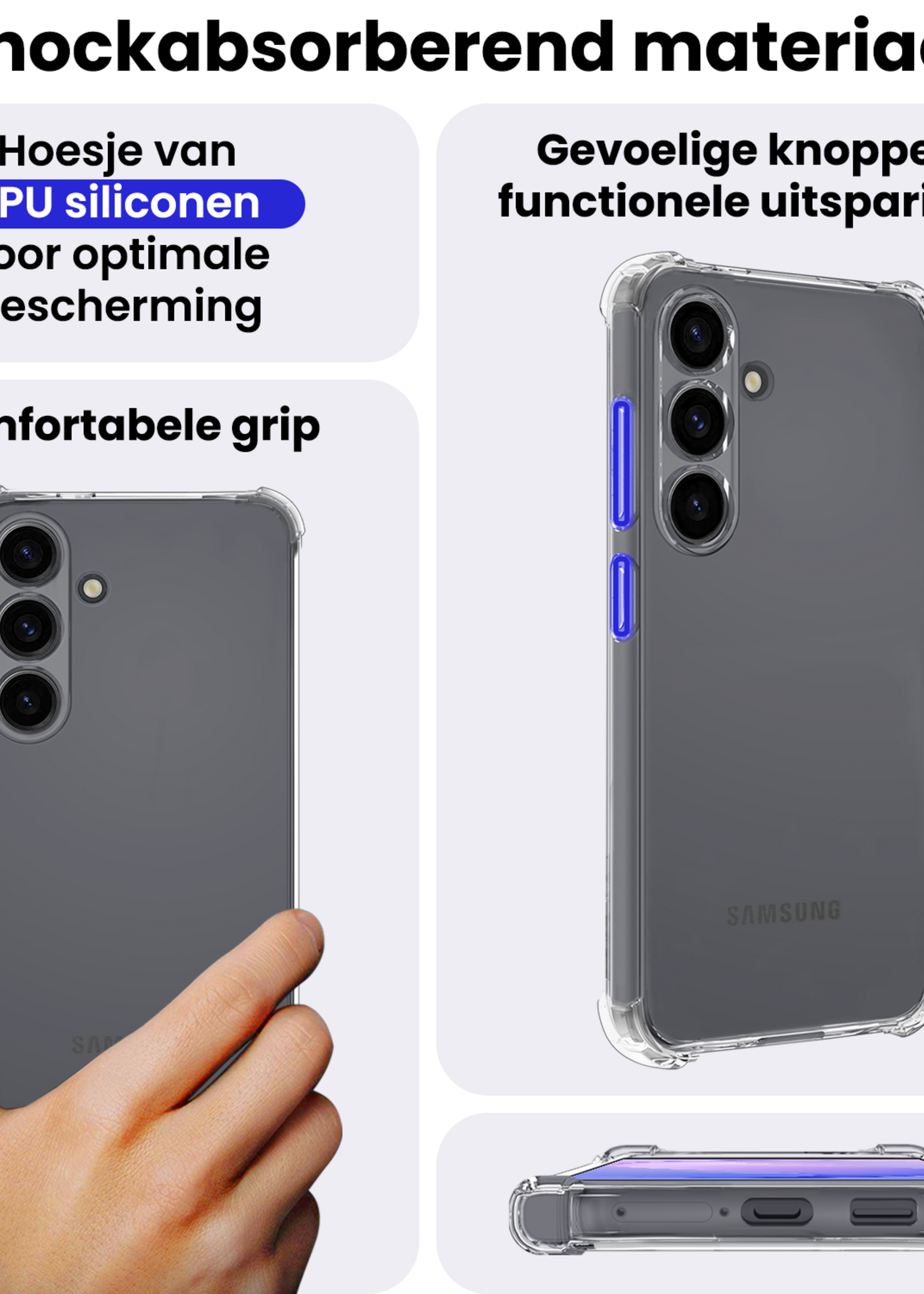 BTH BTH Samsung Galaxy S26 FE Hoesje Shockproof Met 2x Screenprotector