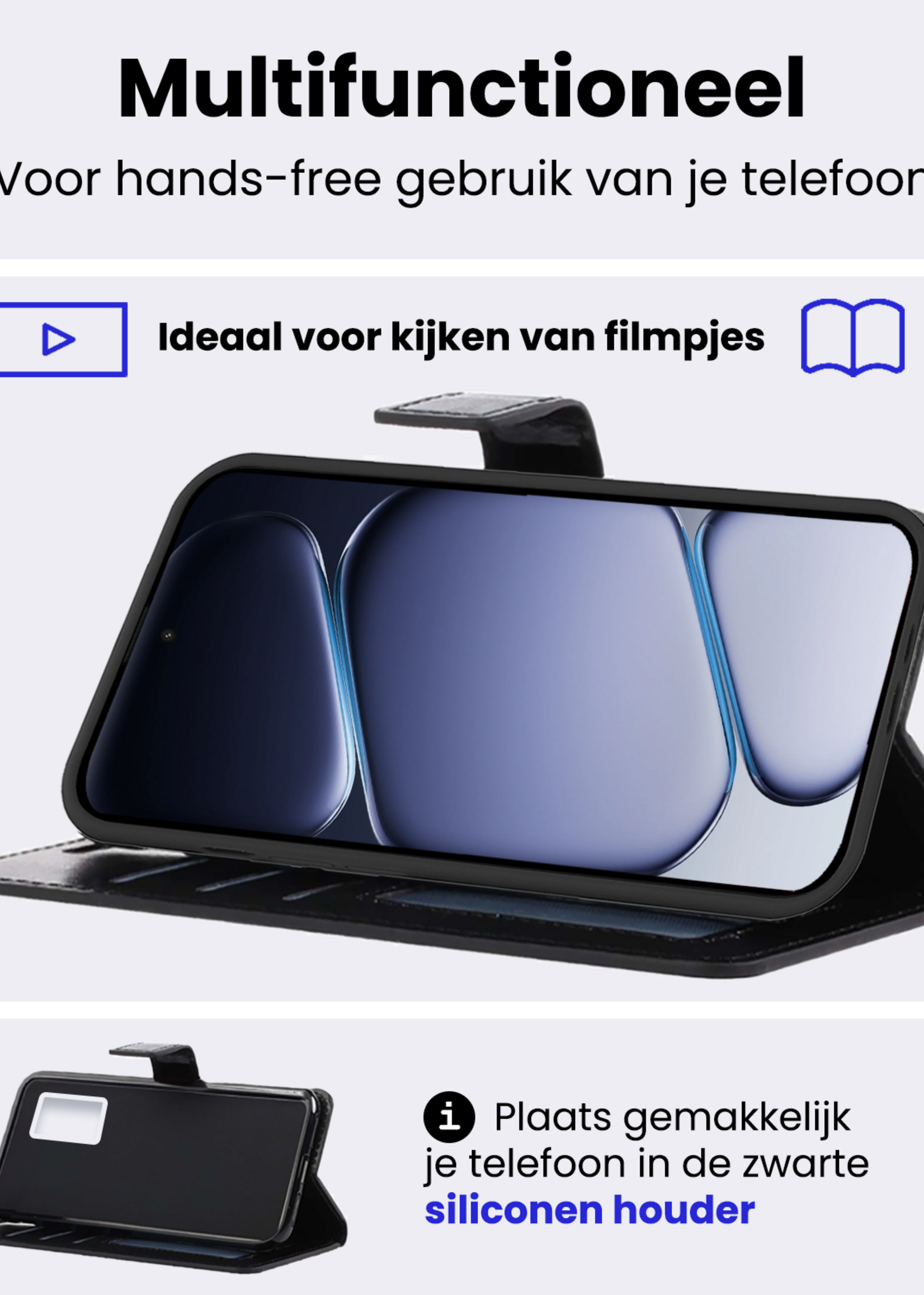 BTH BTH OnePlus Nord CE6 Hoesje Bookcase - Zwart