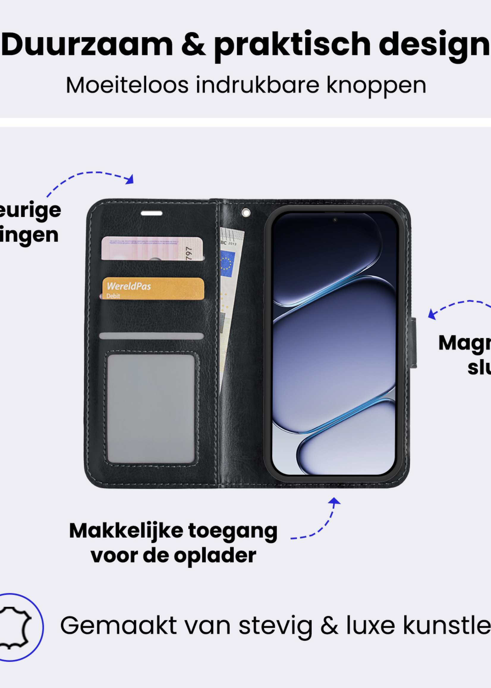 BTH BTH OnePlus Nord CE6 Hoesje Bookcase - Zwart