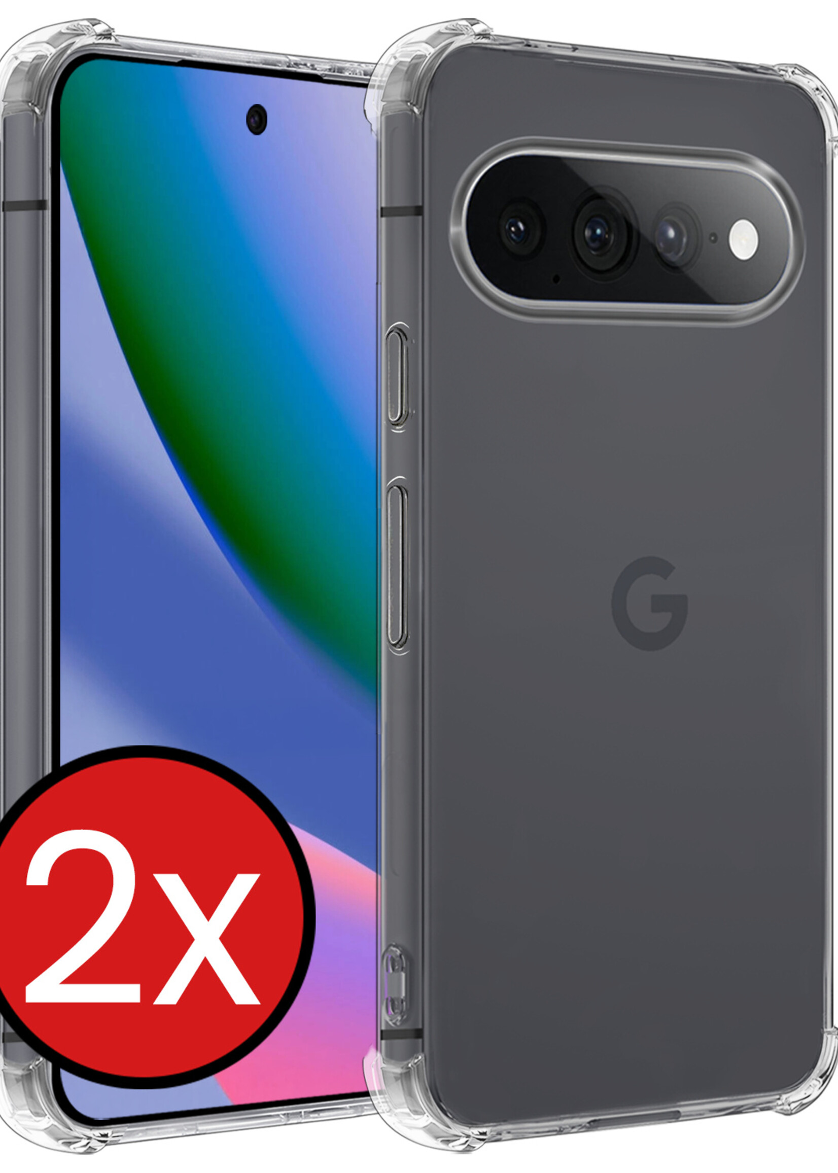 BTH BTH Google Pixel 11 Pro XL Hoesje Shockproof - Transparant - 2 PACK