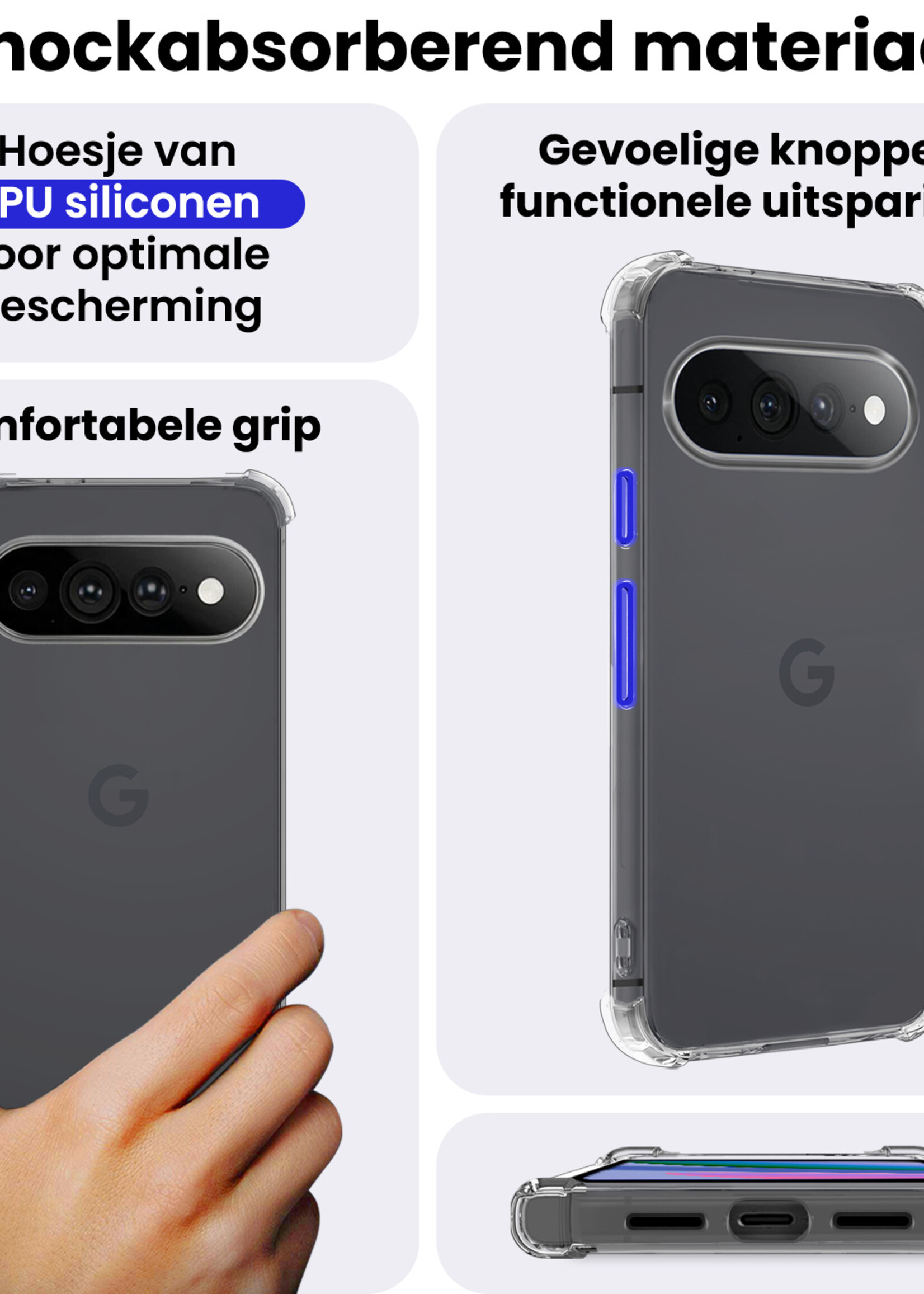 BTH BTH Google Pixel 11 Pro XL Hoesje Shockproof Met Screenprotector