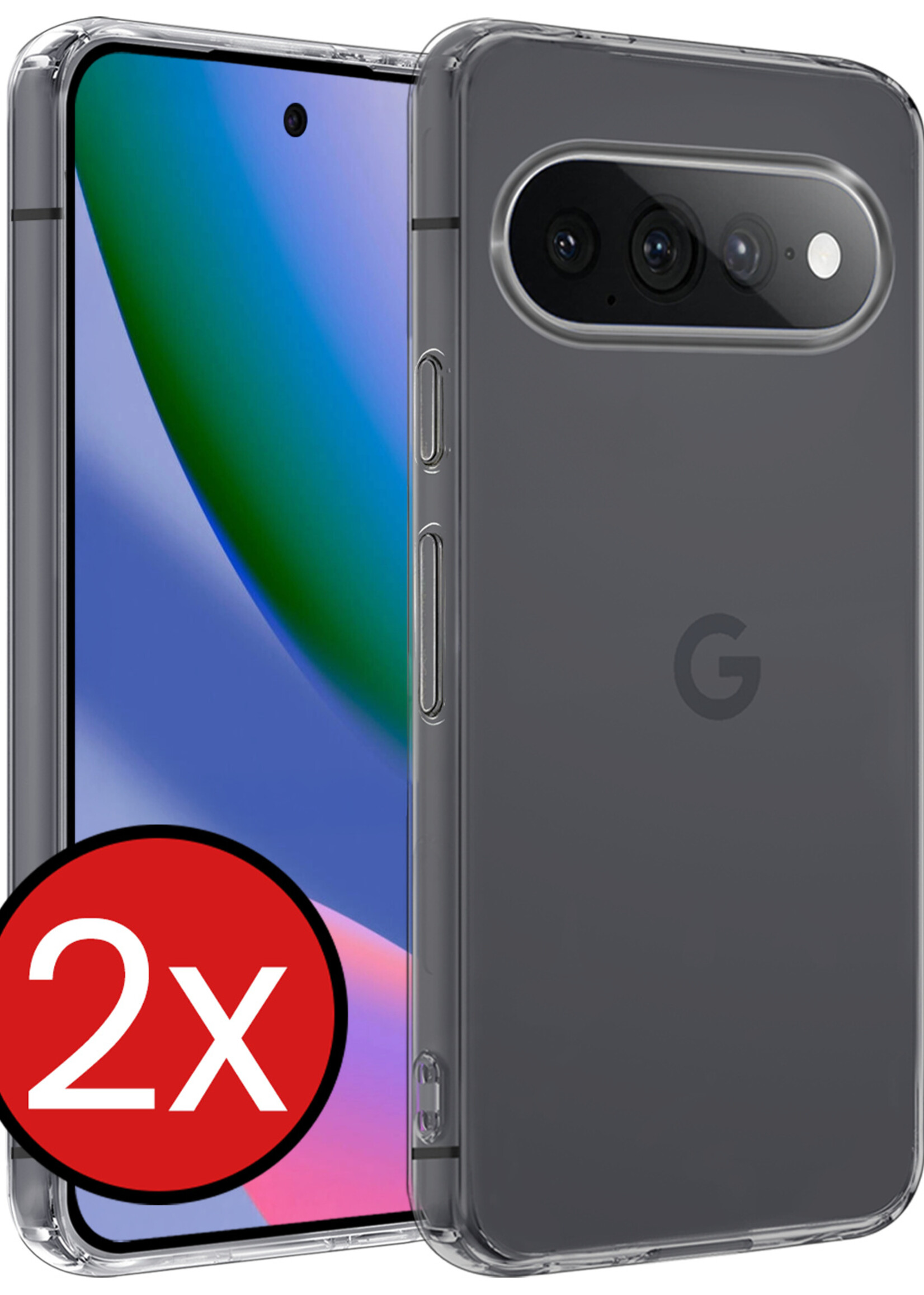 BTH BTH Google Pixel 11 Pro XL Hoesje Siliconen - Transparant - 2 PACK