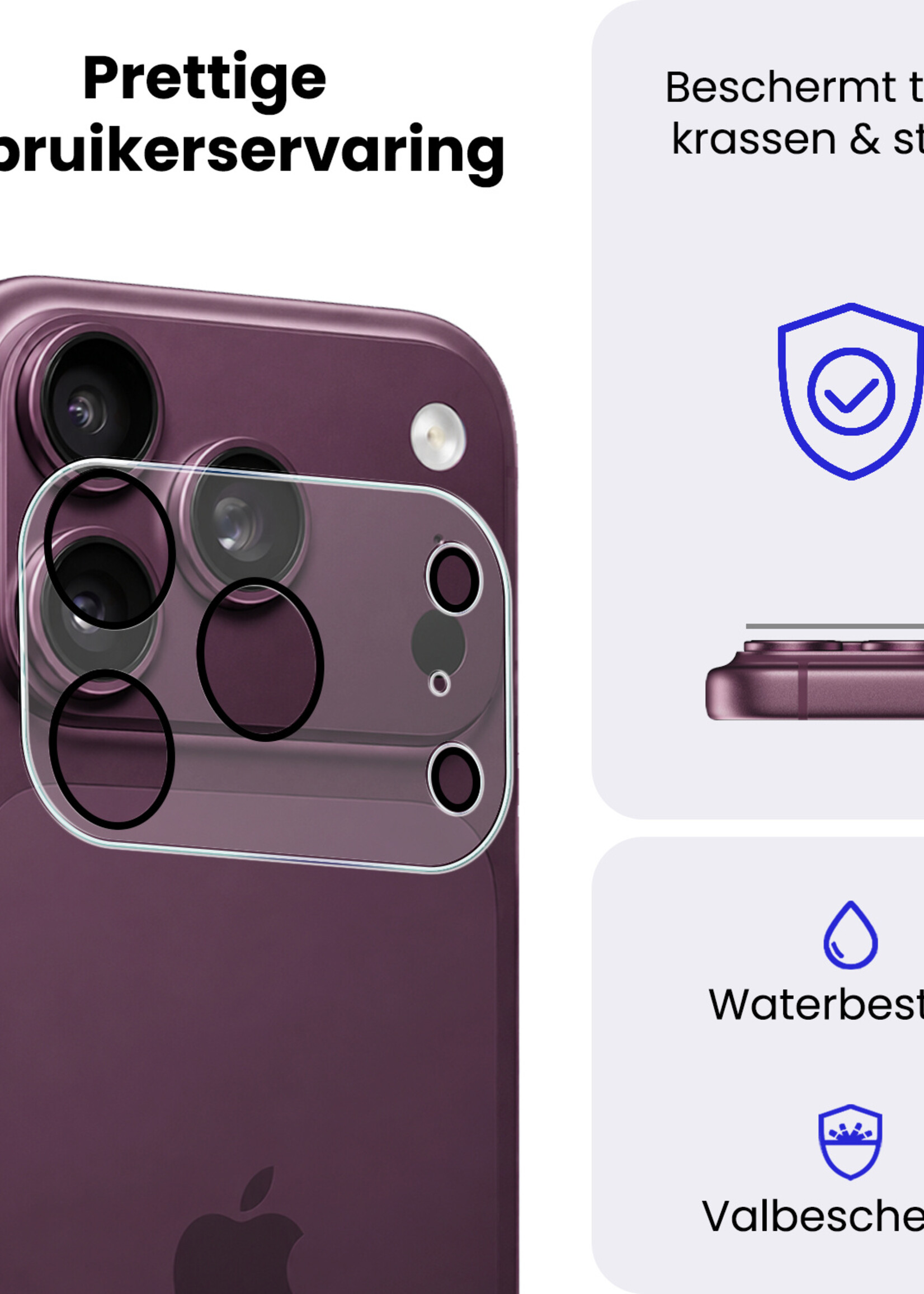BTH BTH iPhone 18 Pro Camera Screenprotector - 2 PACK