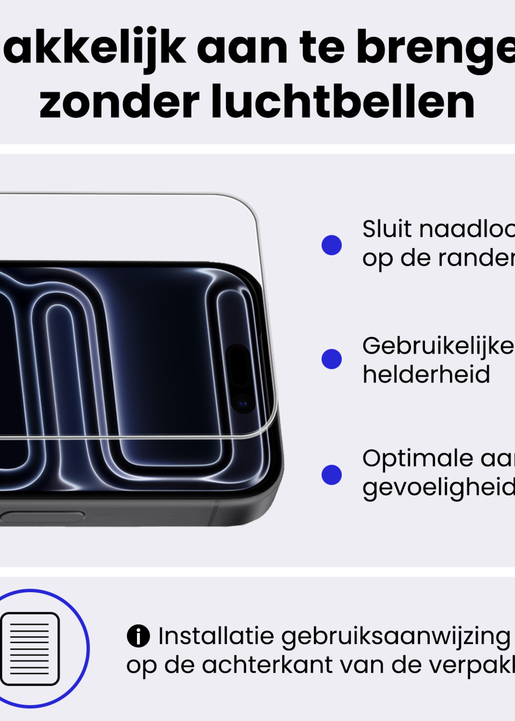 BTH BTH iPhone 18 Pro Max Screenprotector Glas Met Dichte Notch