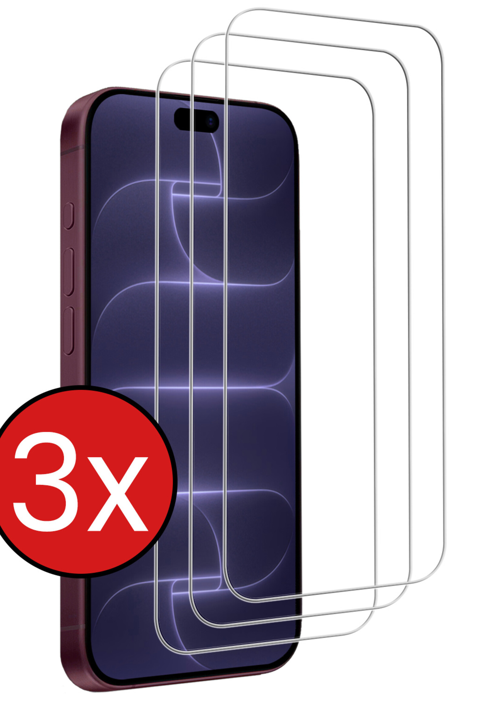 BTH BTH iPhone 18 Pro Max Screenprotector Glas Met Dichte Notch - 3 PACK