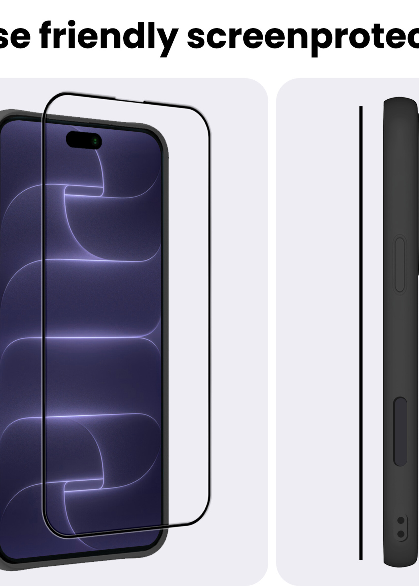 BTH BTH iPhone 18 Pro Screenprotector Glas Full Cover 2D - 3 PACK