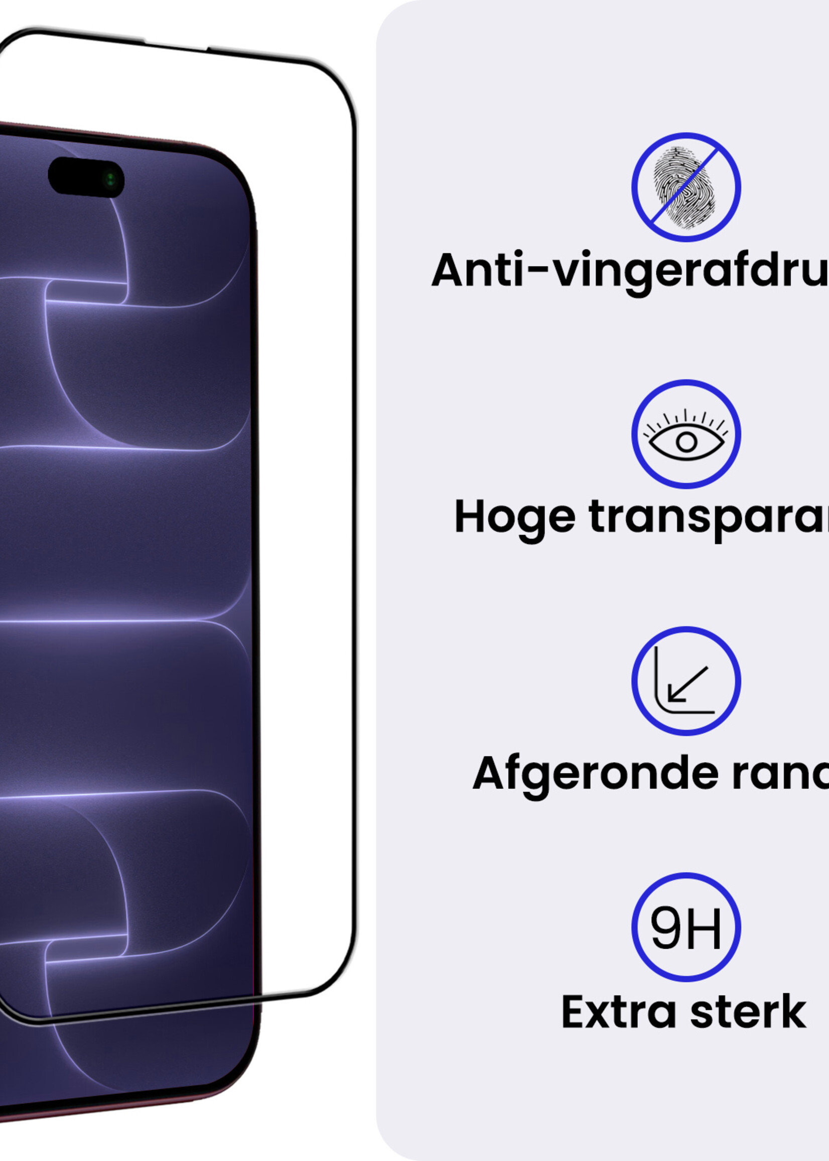BTH BTH iPhone 18 Pro Max Screenprotector Glas Full Cover 2D