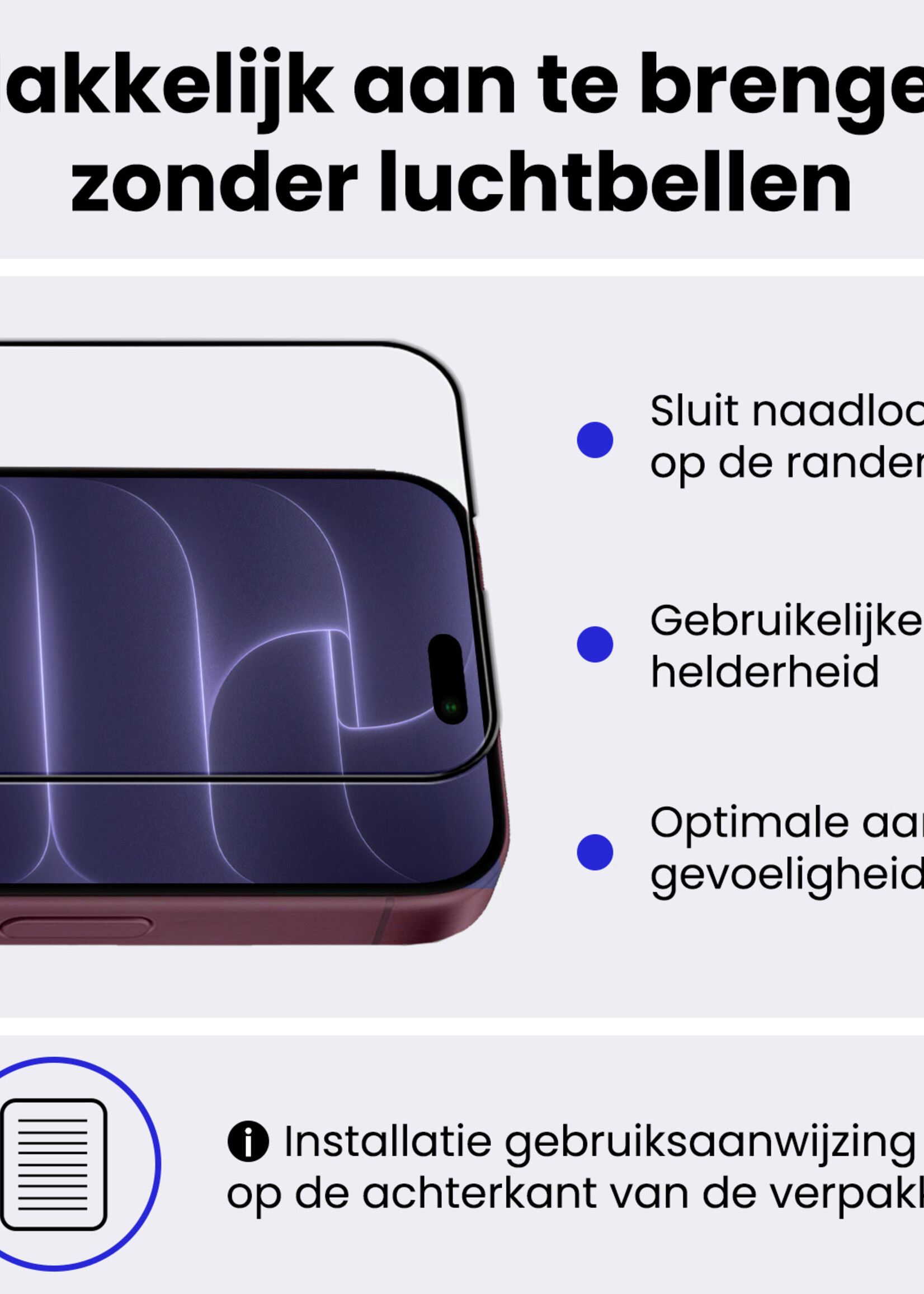 BTH BTH iPhone 18 Pro Max Screenprotector Glas Full Cover 2D