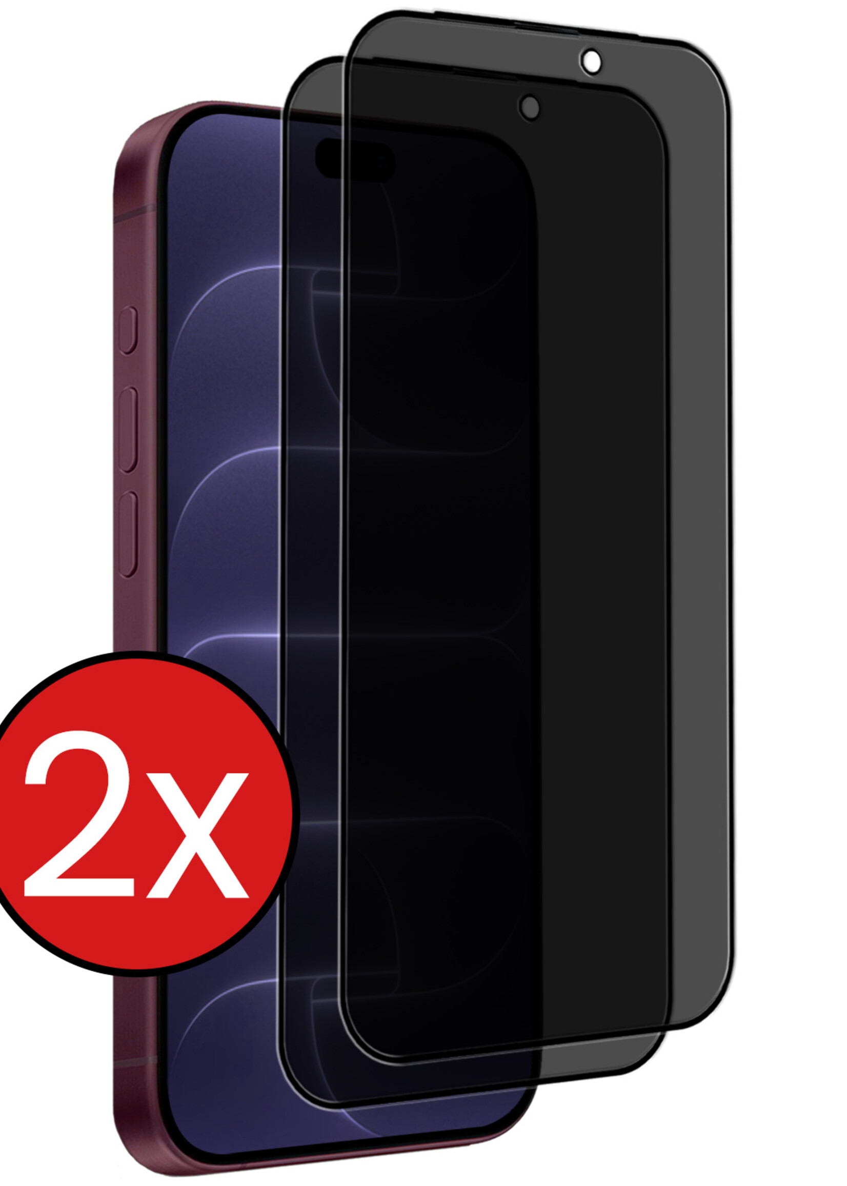 BTH BTH iPhone 18 Pro Screenprotector Glas Privacy - 2 PACK