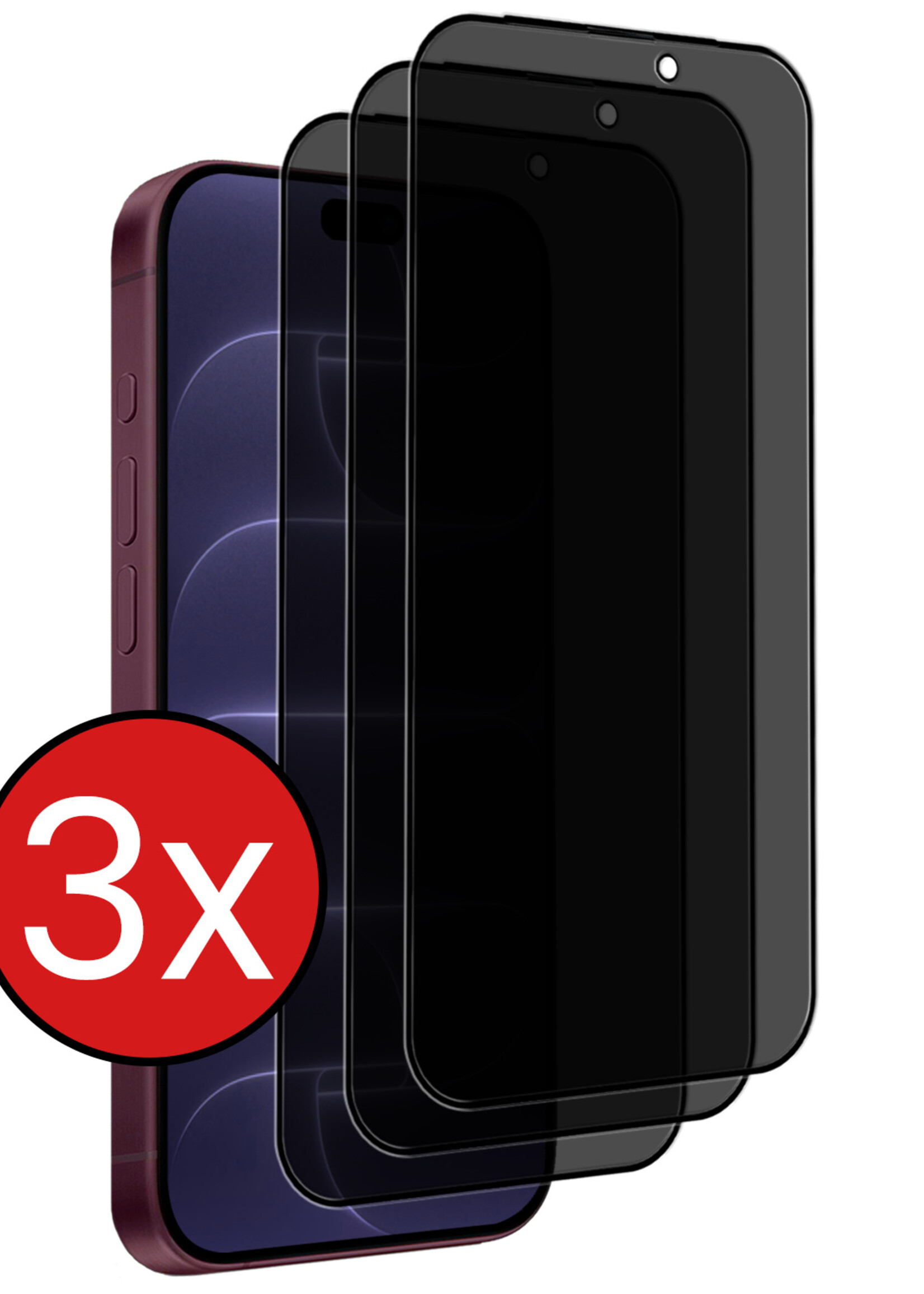BTH BTH iPhone 18 Pro Max Screenprotector Glas Privacy - 3 PACK