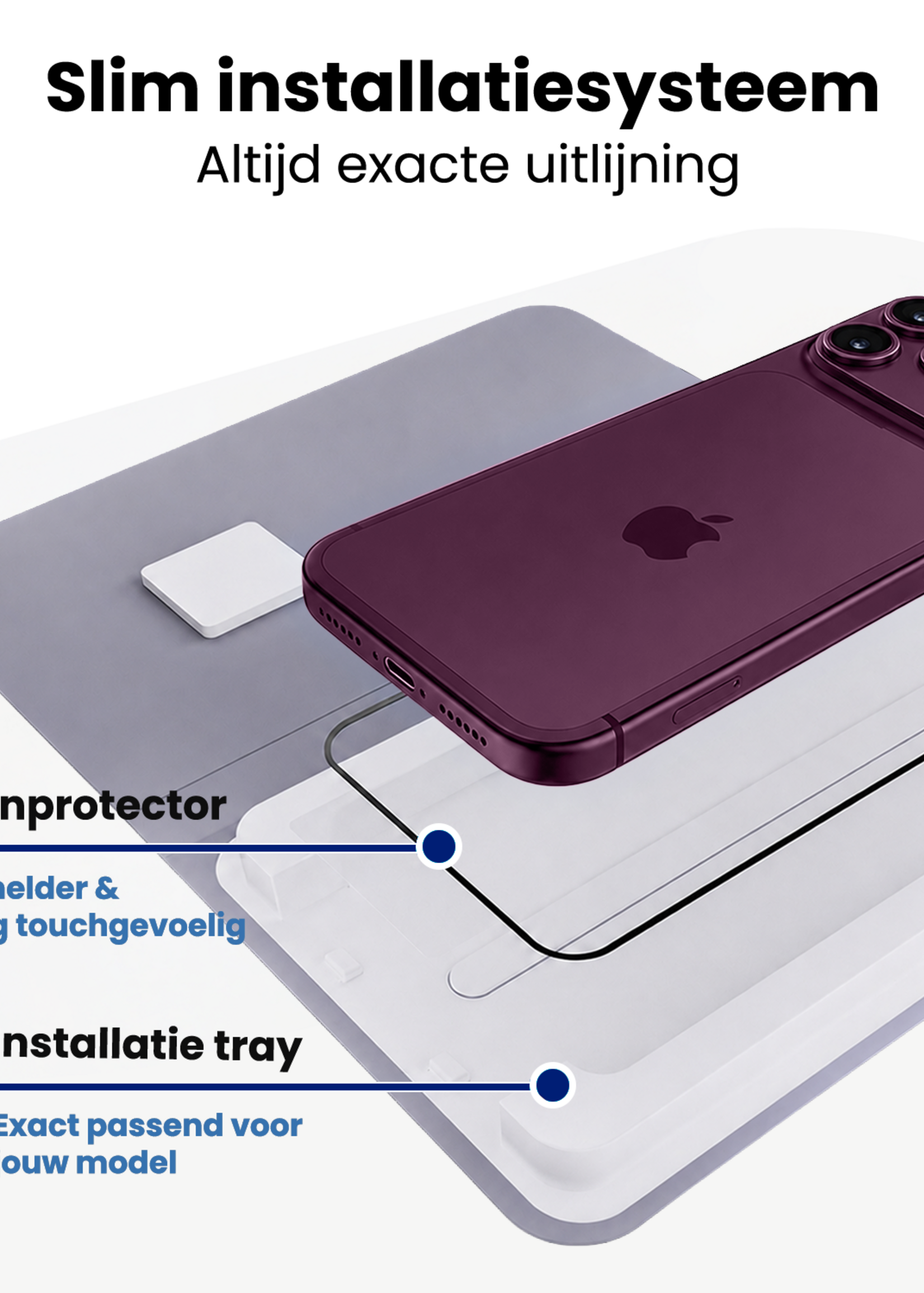 BTH BTH iPhone 18 Pro Screenprotector Perfect Fit Kit - 2 PACK