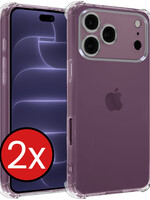 BTH BTH iPhone 18 Pro Hoesje Shockproof - Transparant - 2 PACK
