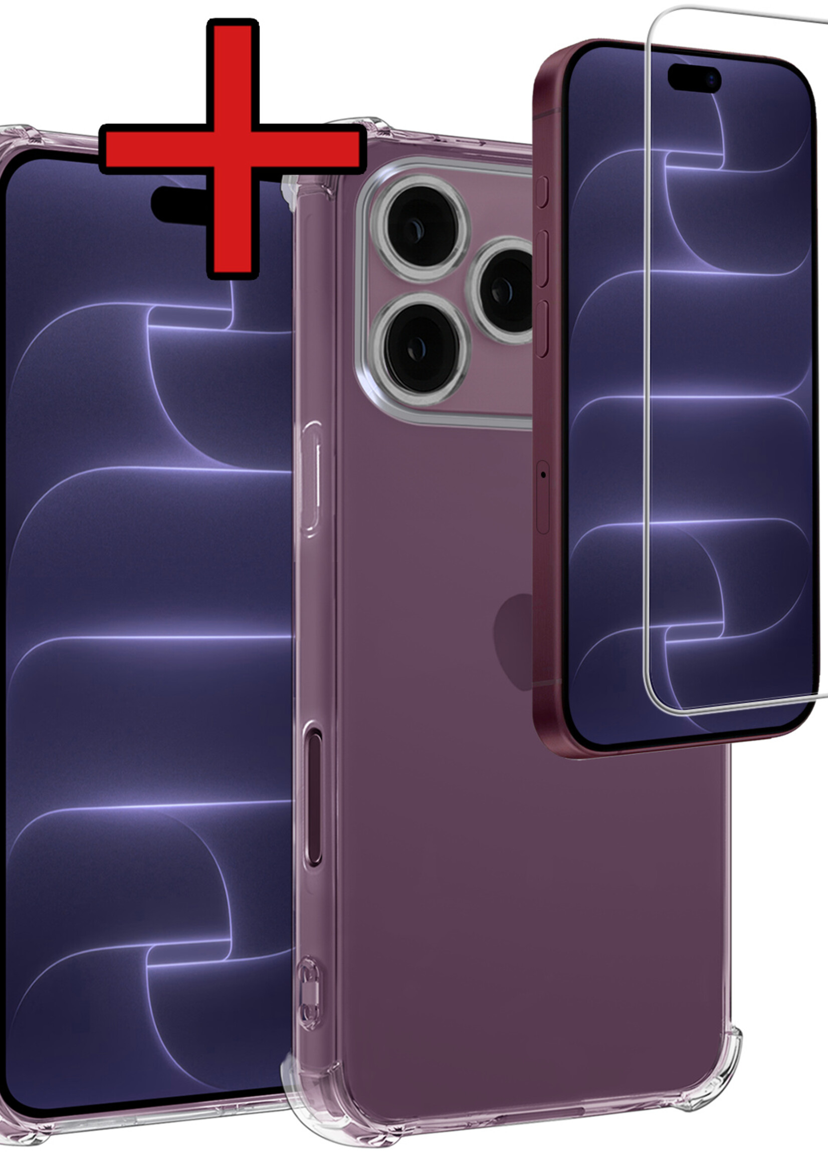 BTH BTH iPhone 18 Pro Hoesje Shockproof Met Screenprotector Met Dichte Notch