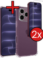 BTH BTH iPhone 18 Pro Hoesje Shockproof Met 2x Screenprotector Met Dichte Notch