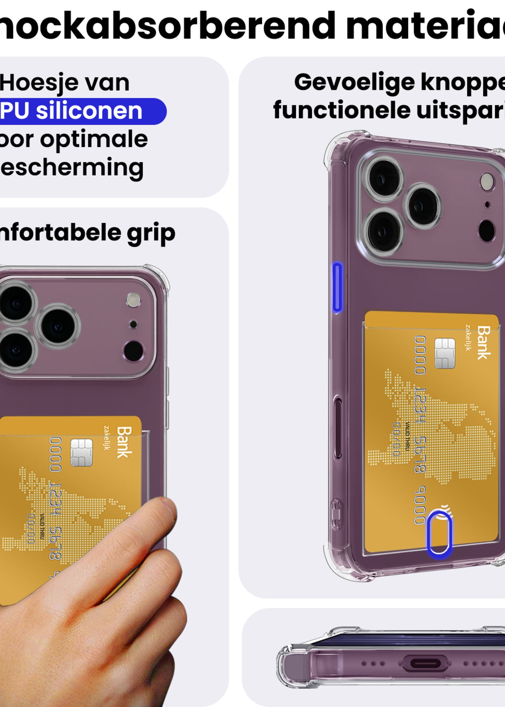 BTH BTH iPhone 18 Pro Hoesje Pashouder
