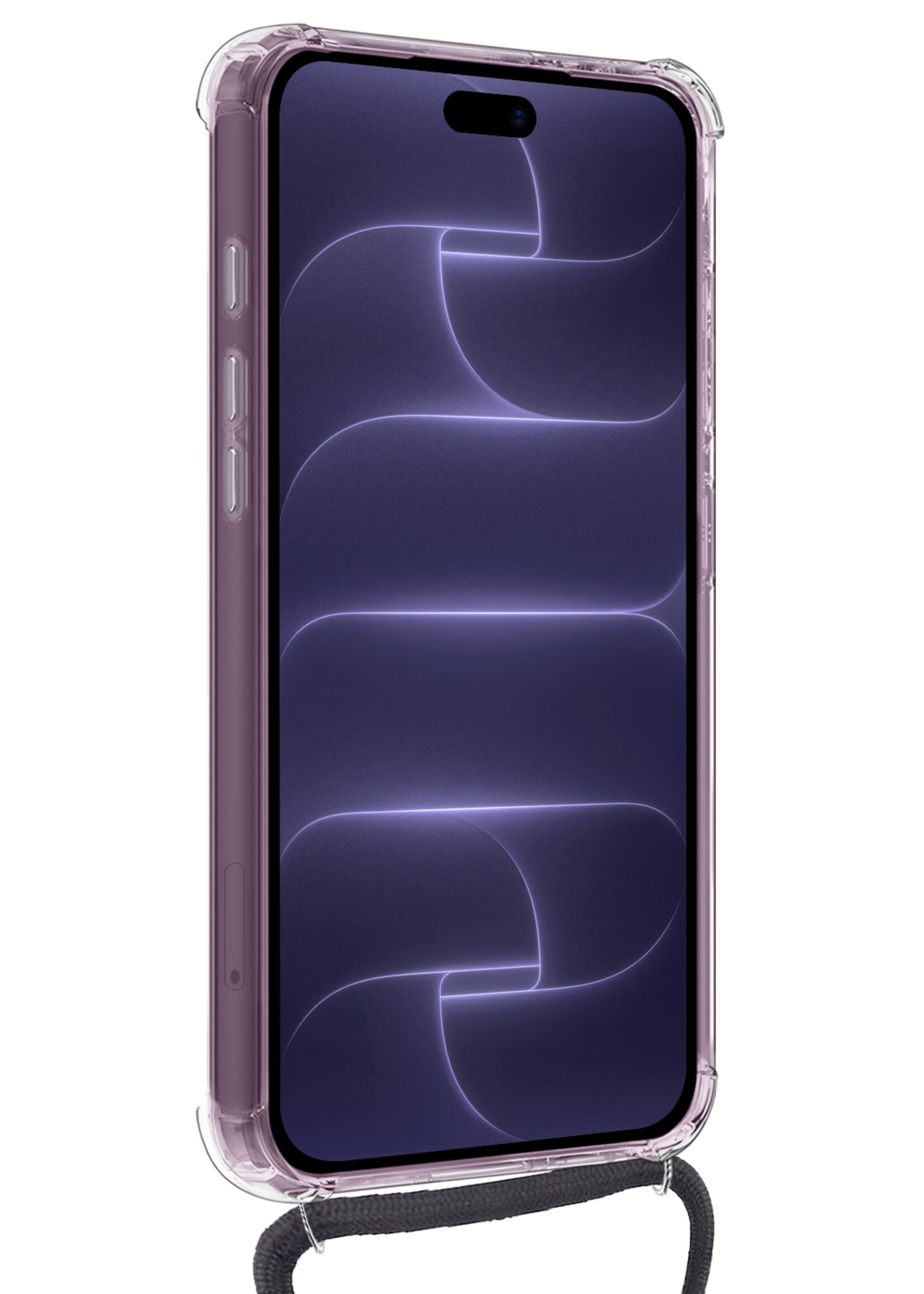 BTH BTH iPhone 18 Pro Hoesje Pashouder met Koord Met 2x Screenprotector