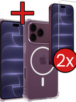 BTH BTH iPhone 18 Pro Magsafe Hoesje Transparant Met 2x Screenprotector