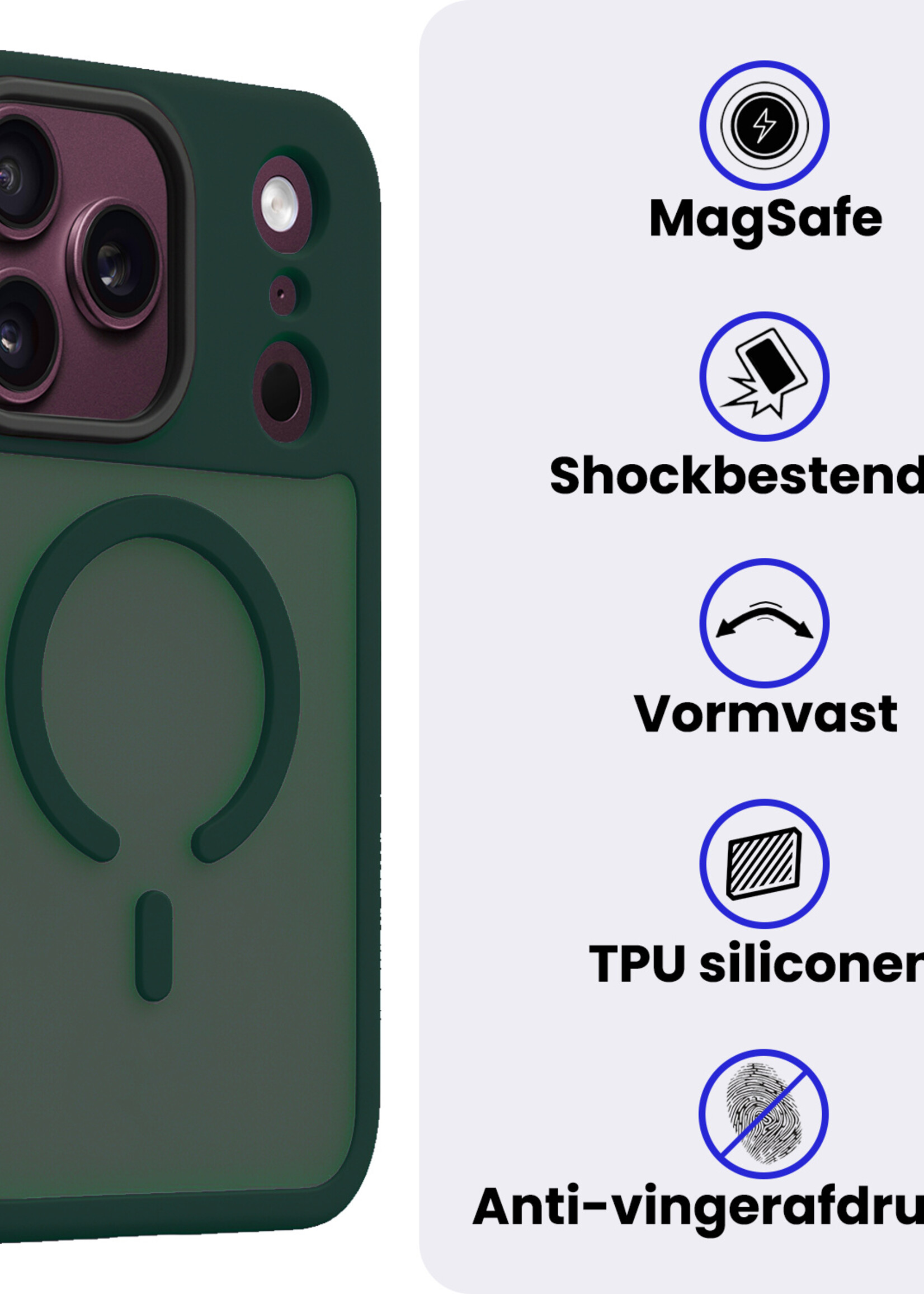 BTH BTH iPhone 18 Pro Magsafe Hoesje - Donkergroen