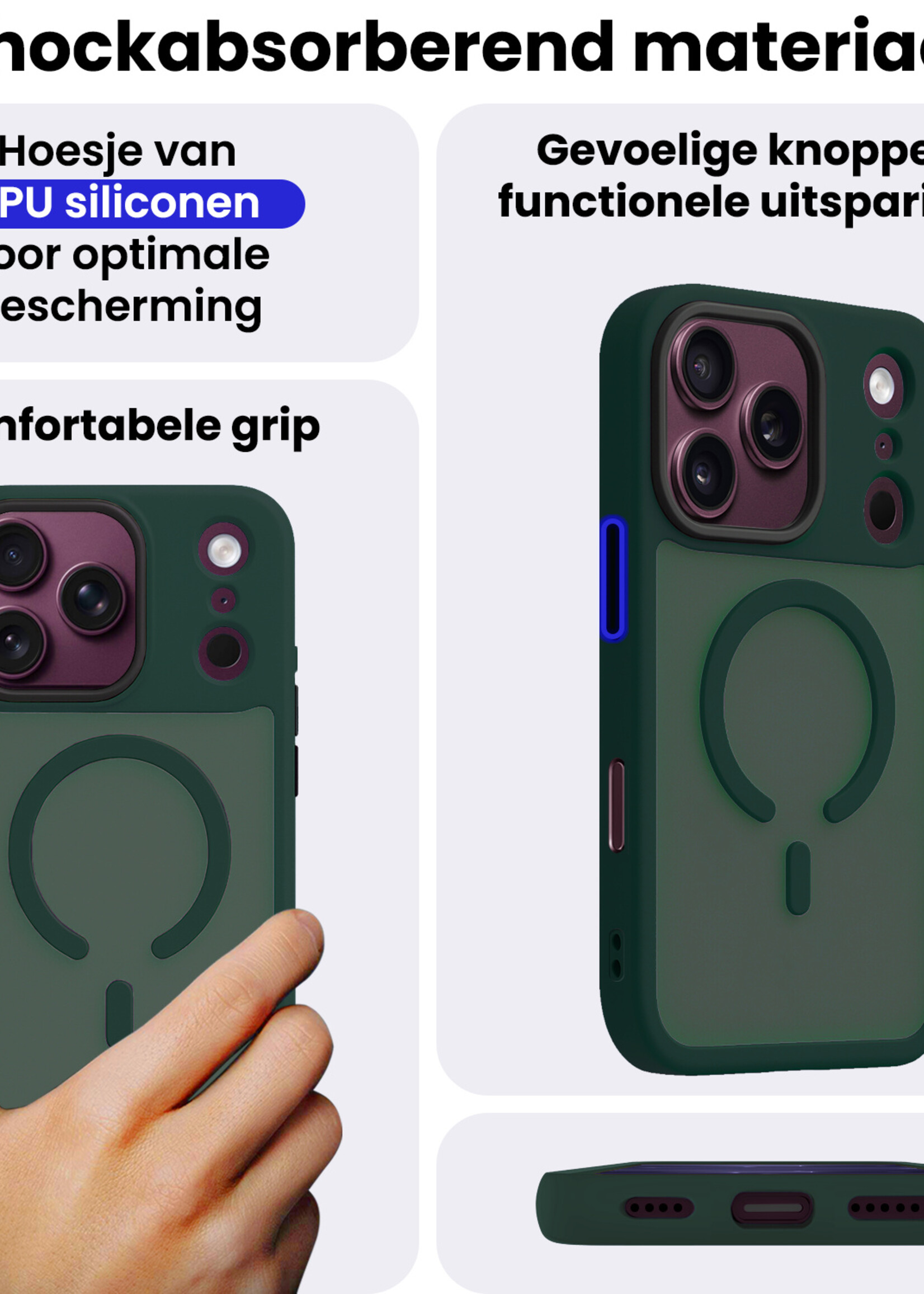 BTH BTH iPhone 18 Pro Magsafe Hoesje - Donkergroen