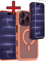 BTH BTH iPhone 18 Pro Magsafe Hoesje Perzik Met Screenprotector