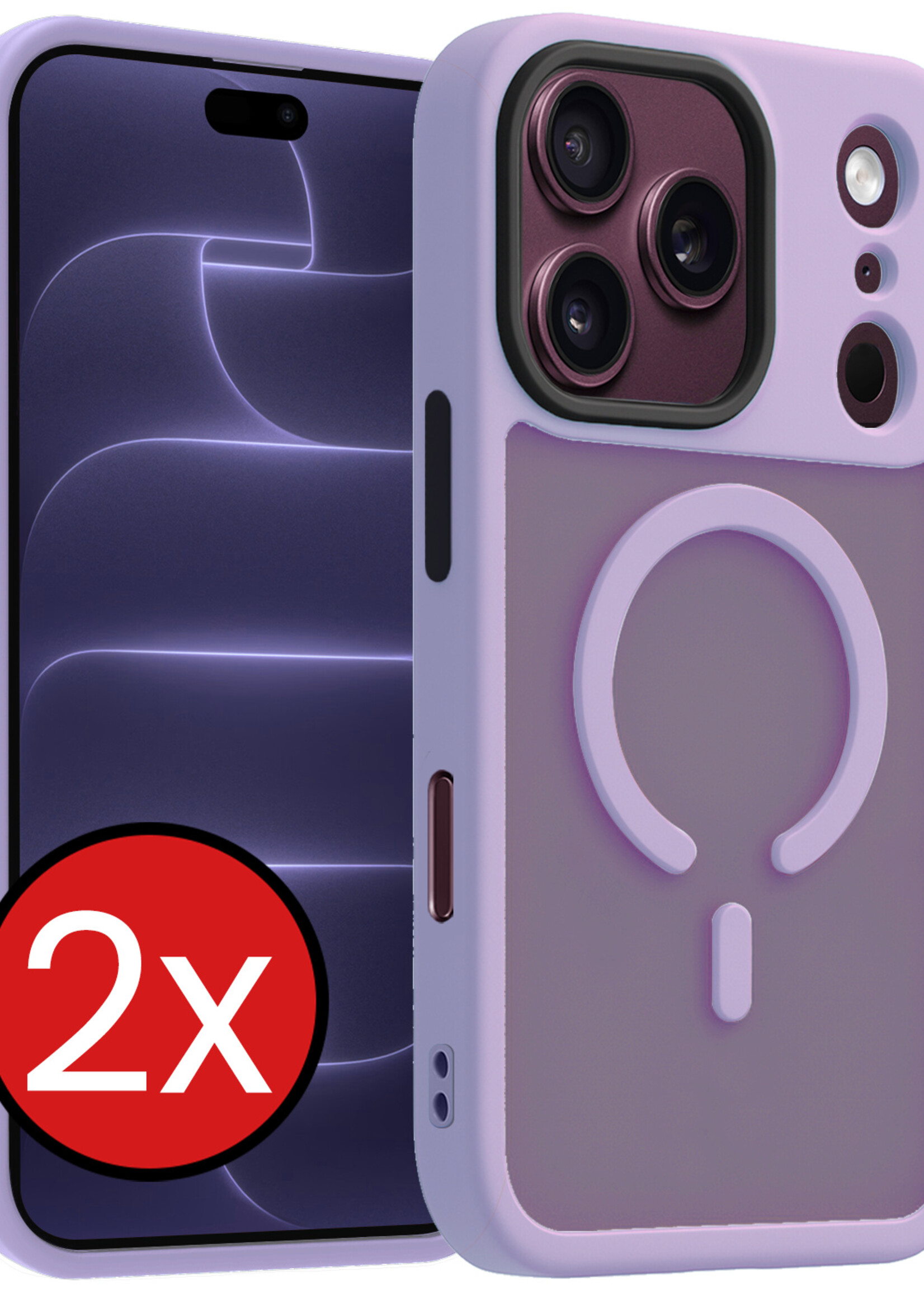 BTH BTH iPhone 18 Pro Max Magsafe Hoesje - Lila - 2 PACK