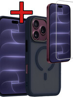 BTH BTH iPhone 18 Pro Max Magsafe Hoesje Donkerblauw Met Screenprotector