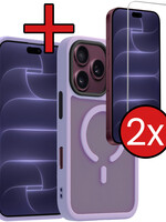 BTH BTH iPhone 18 Pro Max Magsafe Hoesje Lila Met 2x Screenprotector
