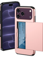 BTH BTH iPhone 18 Pro Hoesje Pashouder Hard - Rose Goud