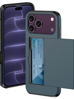 BTH BTH iPhone 18 Pro Max Hoesje Pashouder Hard - Donker Blauw