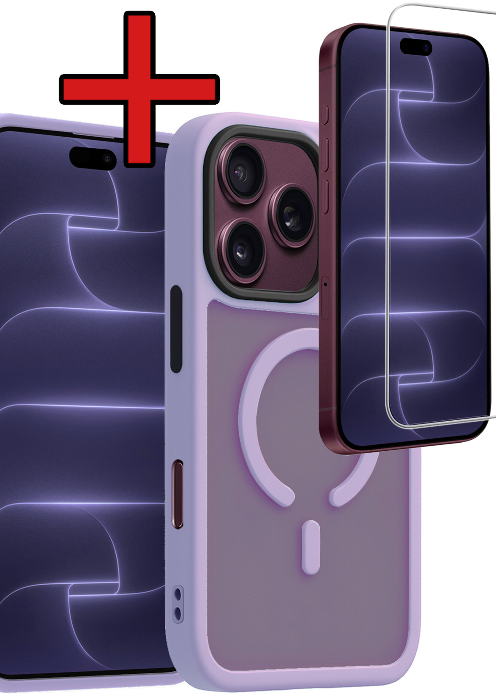 BTH BTH iPhone 18 Pro Magsafe Hoesje Lila Met Screenprotector