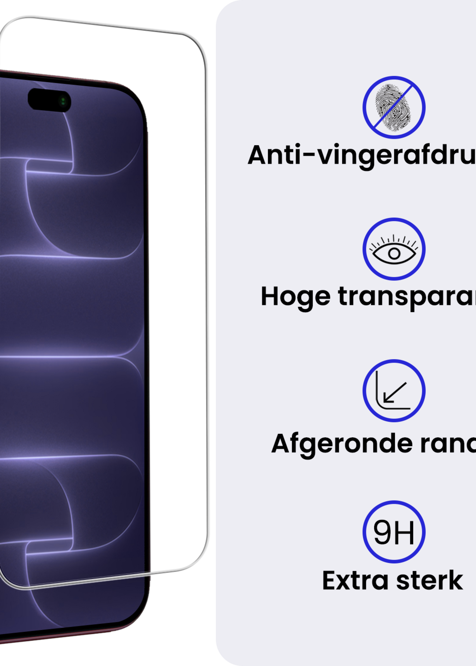 BTH BTH iPhone 18 Pro Magsafe Hoesje Lichtblauw Met Screenprotector