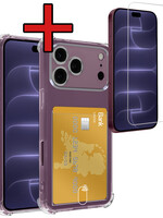 BTH BTH iPhone 18 Pro Max Hoesje Pashouder Met Screenprotector