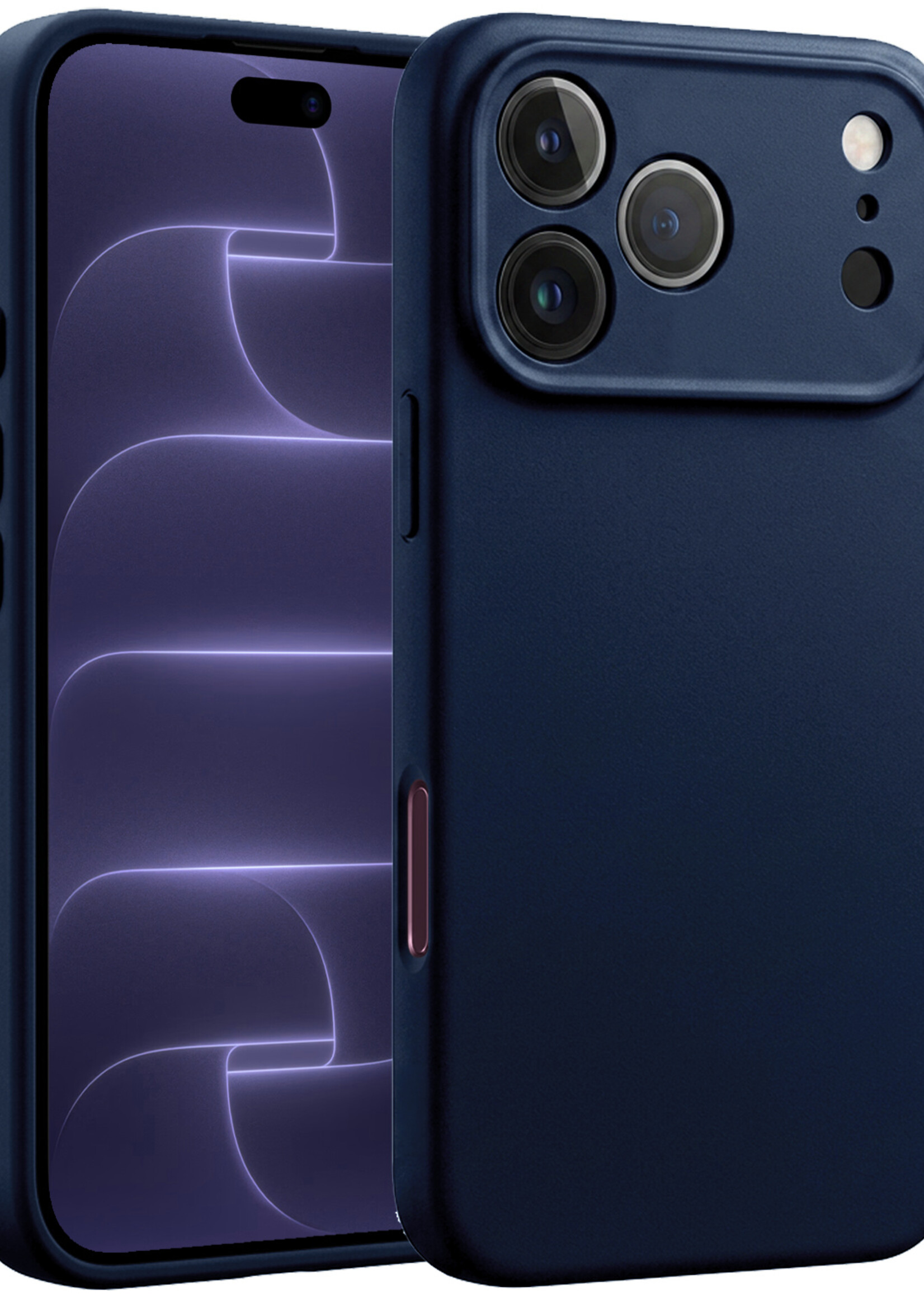 BTH BTH iPhone 18 Pro Hoesje Siliconen - Donkerblauw