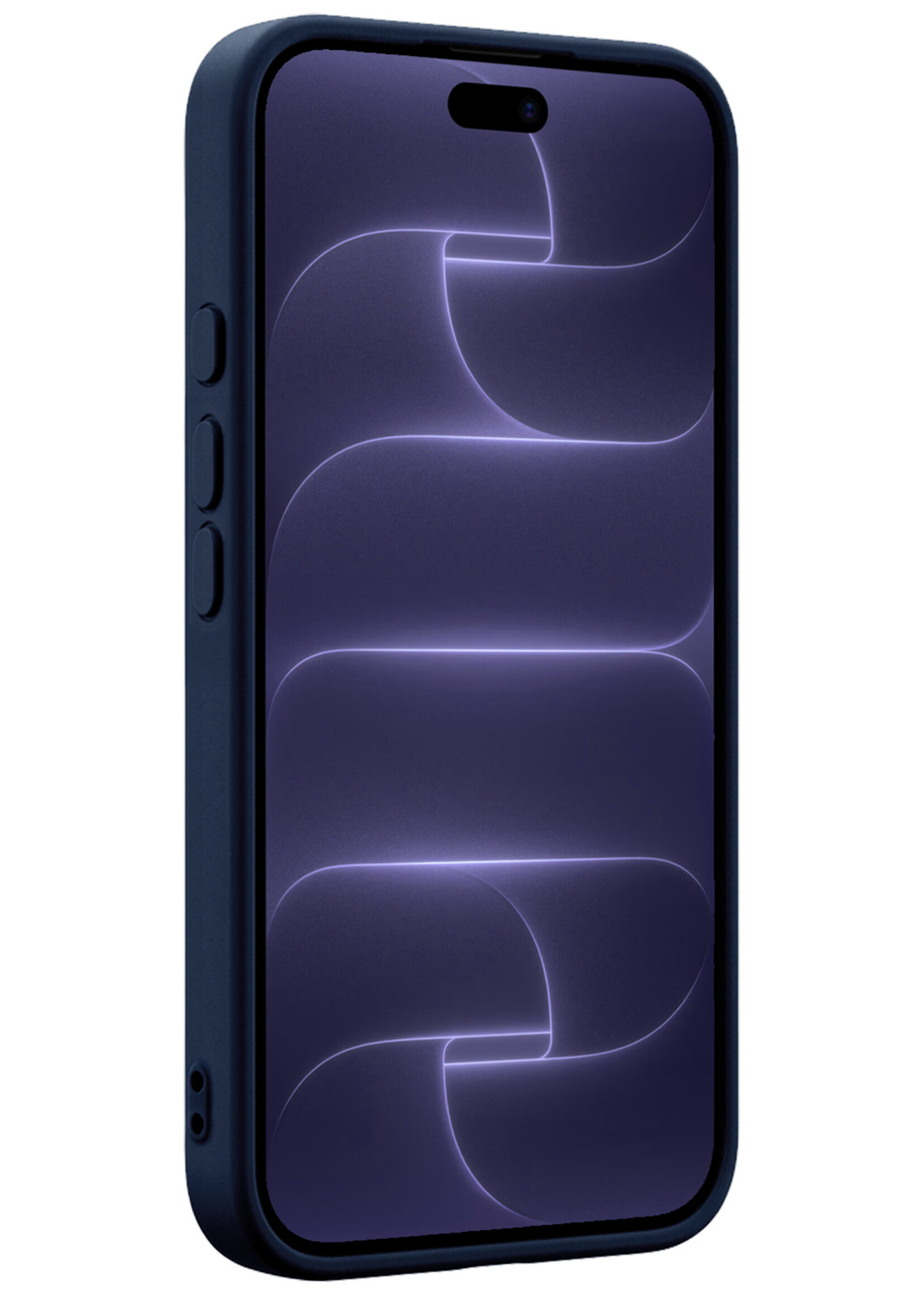 BTH BTH iPhone 18 Pro Hoesje Siliconen - Donkerblauw - 2 PACK