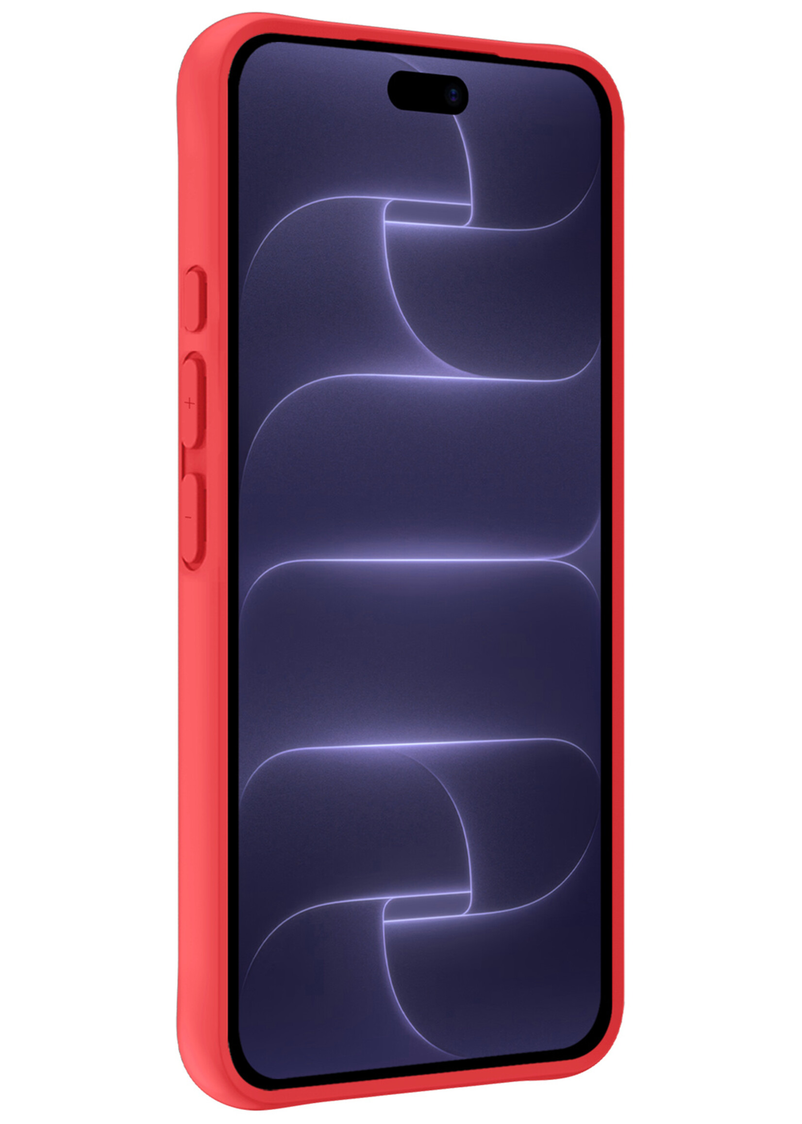 BTH BTH iPhone 18 Pro Hoesje Siliconen - Rood - 2 PACK